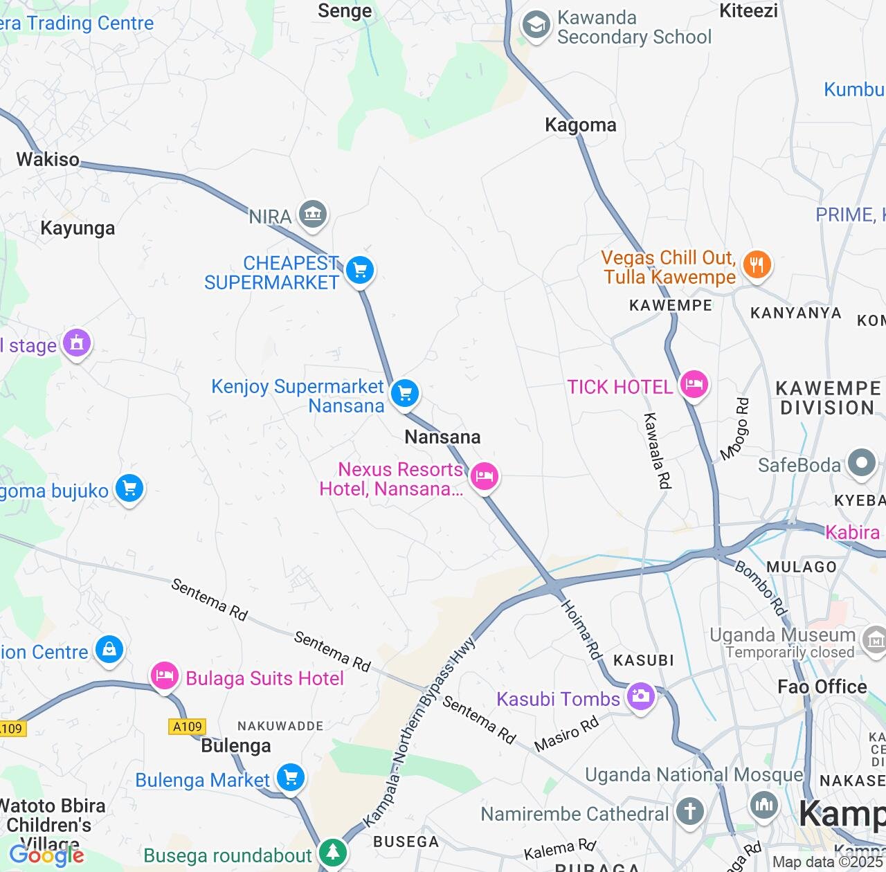 Map image for Intellectual Property Lawyers in Nansana and Central Region IP firms at coordinates  ; .