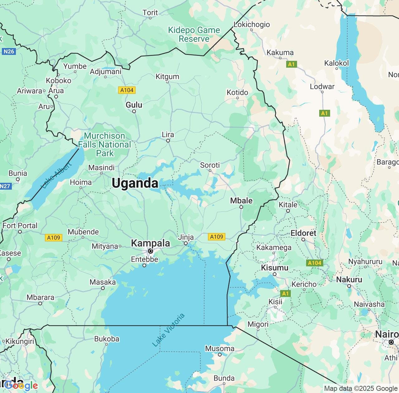 Map image for Intellectual Property Lawyers in Eastern Region and Uganda IP firms at coordinates  ; .