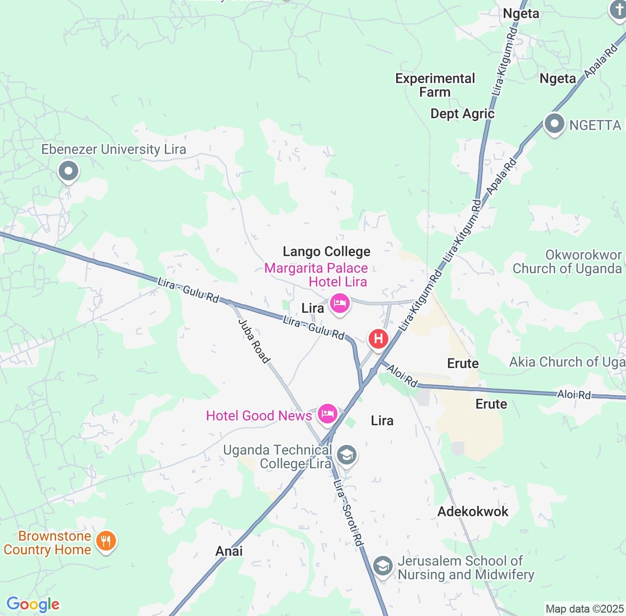 Map image for Intellectual Property Lawyers in Lira and Northern Region IP firms at coordinates  ; .