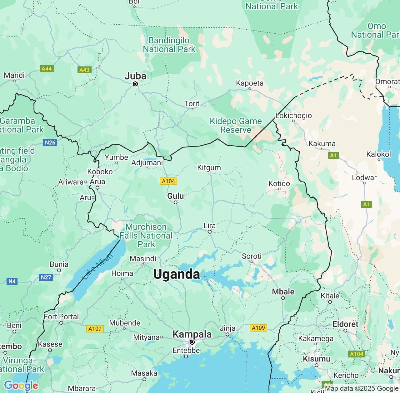 Map image for Intellectual Property Lawyers in Northern Region and Uganda IP firms at coordinates  ; .