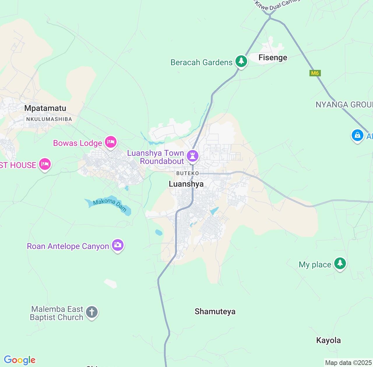 Map image for Intellectual Property Lawyers in Luanshya and Copperbelt IP firms at coordinates  ; .