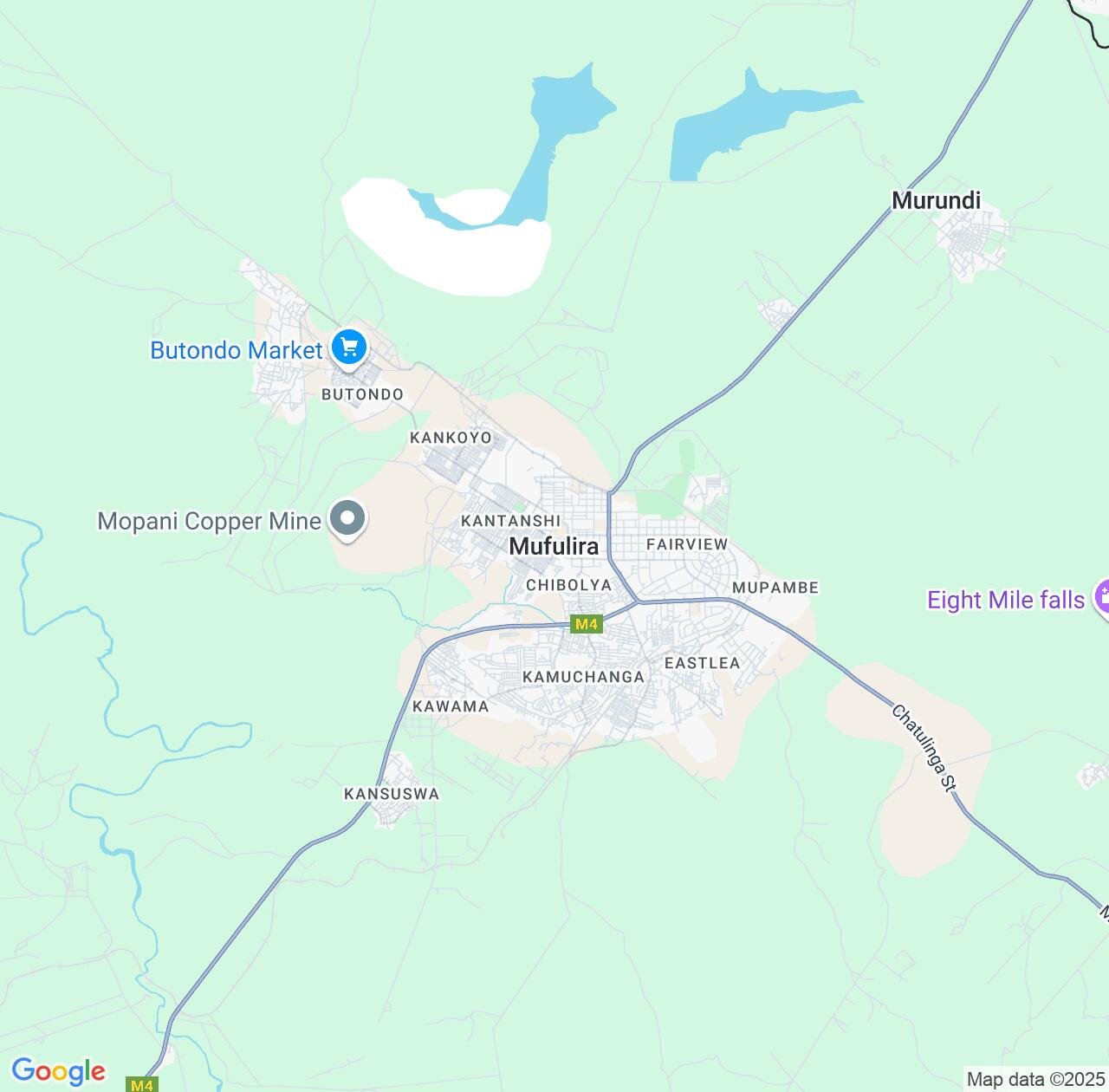 Map image for Intellectual Property Lawyers in Mufulira and Copperbelt IP firms at coordinates  ; .