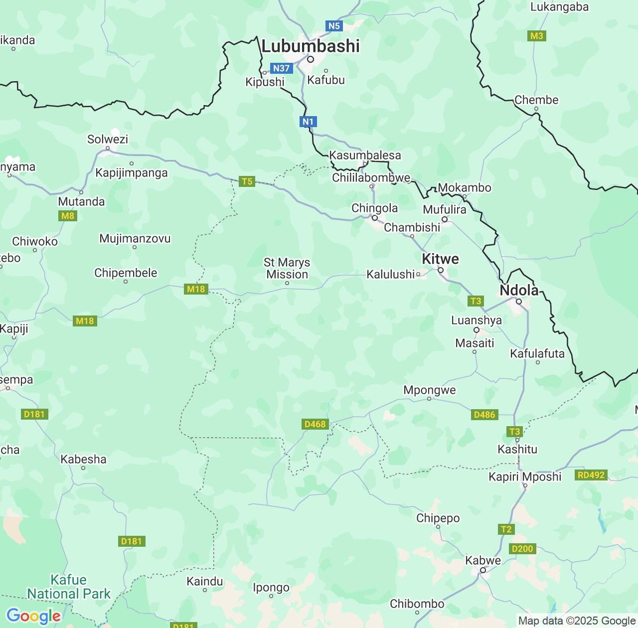 Map image for Intellectual Property Lawyers in Copperbelt and Zambia IP firms at coordinates  ; .