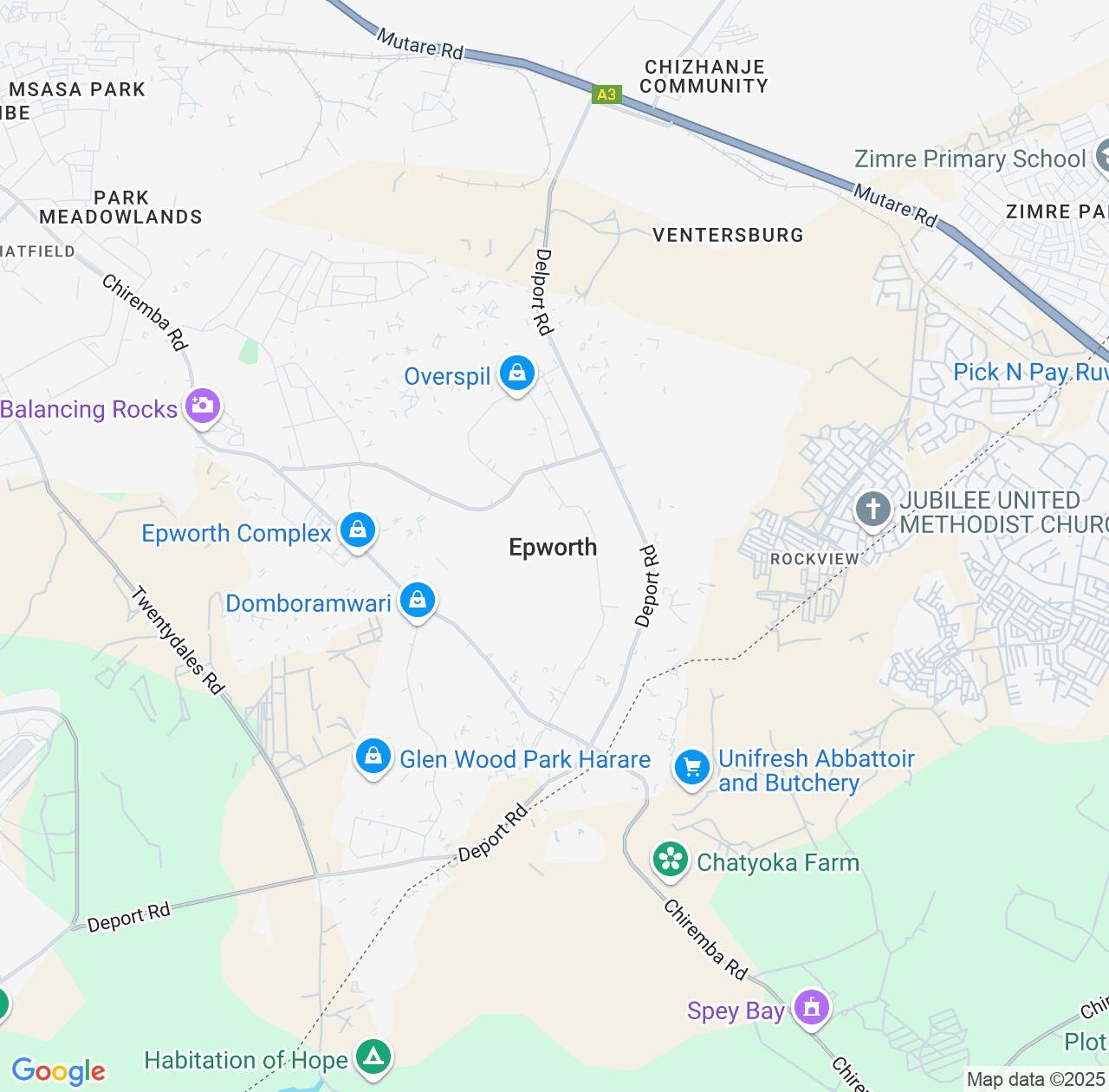 Map image for Intellectual Property Lawyers in Epworth and Harare IP firms at coordinates  ; .