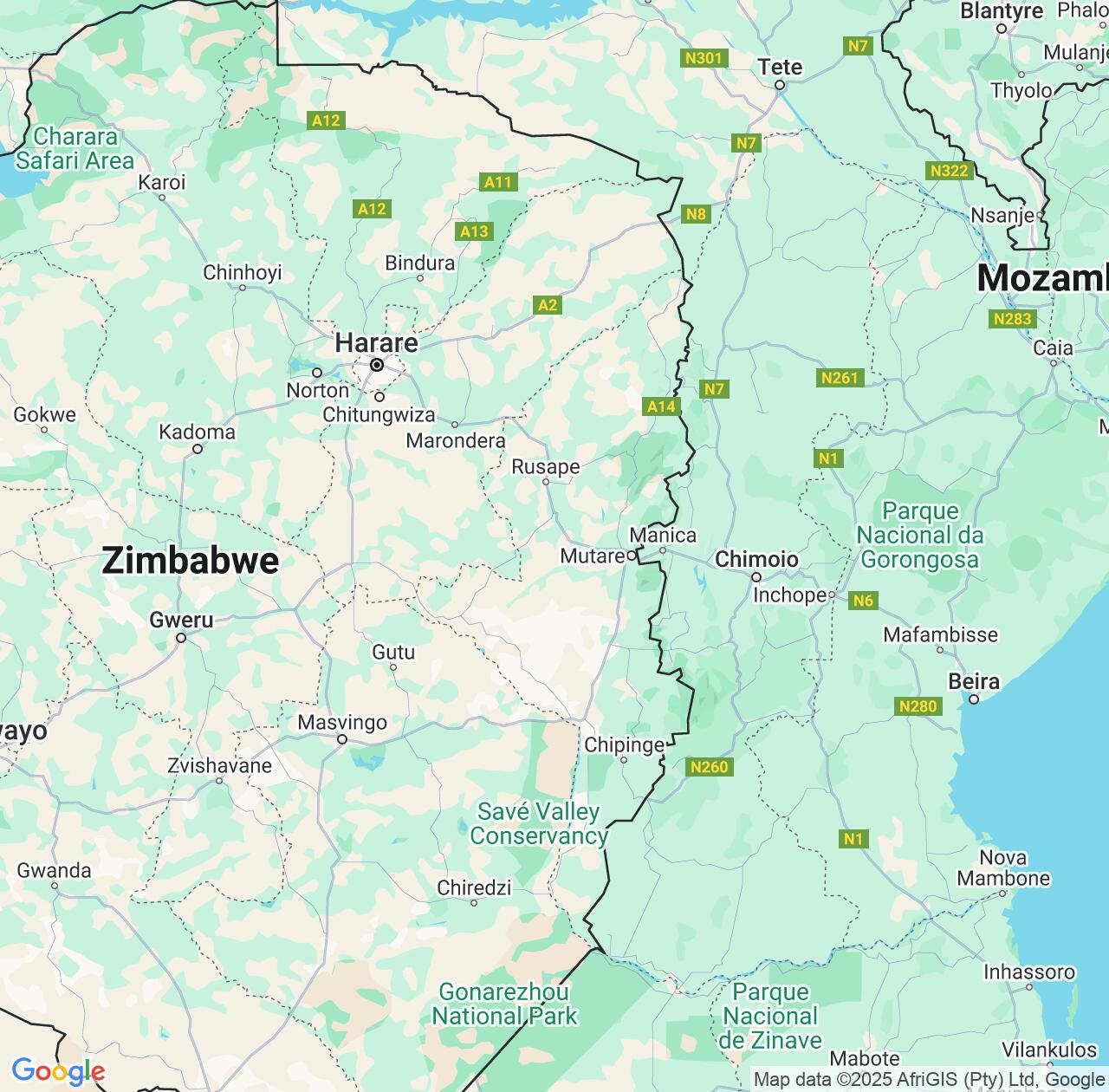 Map image for Intellectual Property Lawyers in Manicaland and Zimbabwe IP firms at coordinates  ; .