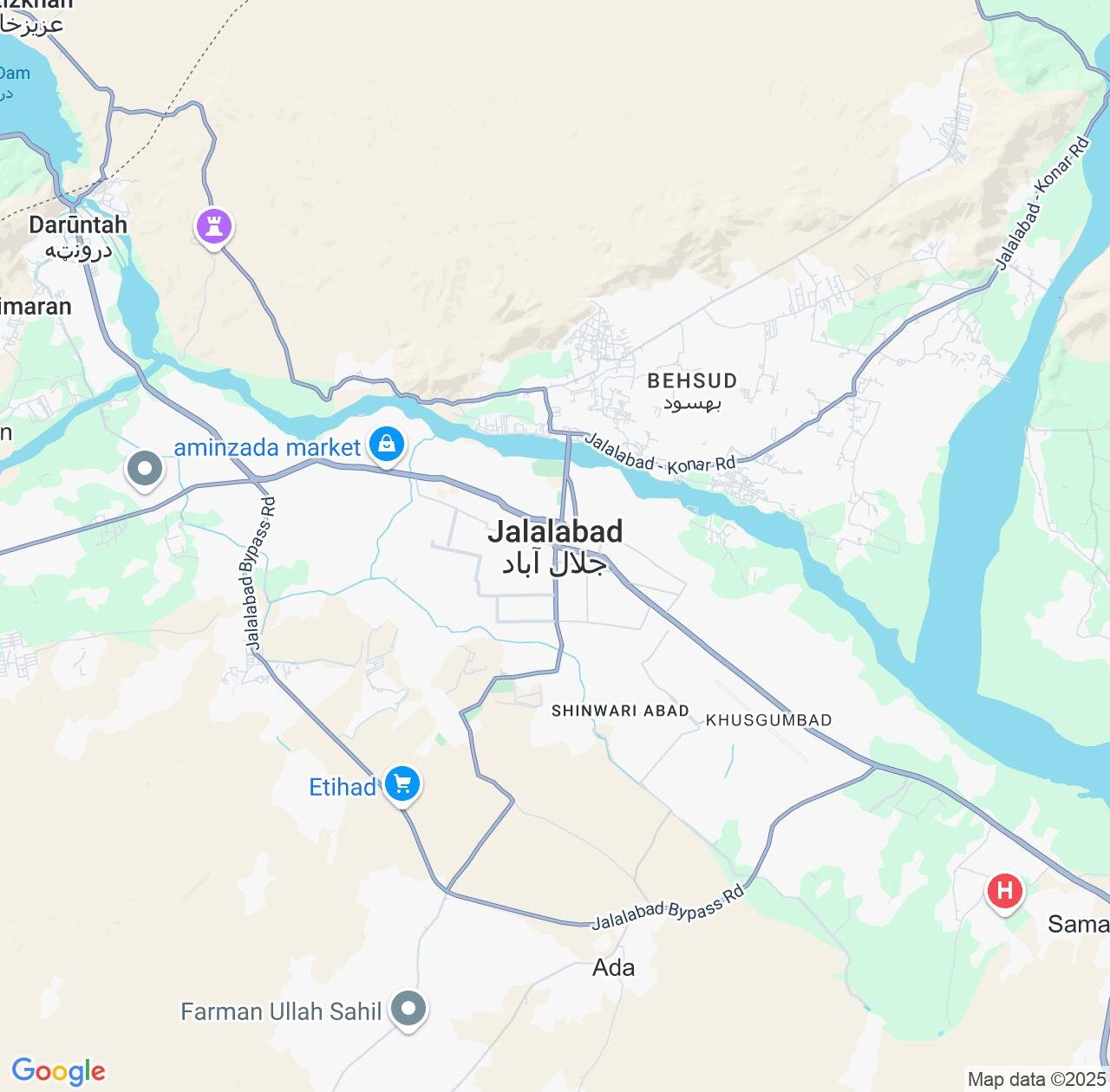 Map image for Intellectual Property Lawyers in Jalalabad and Nangarhar IP firms at coordinates  ; .
