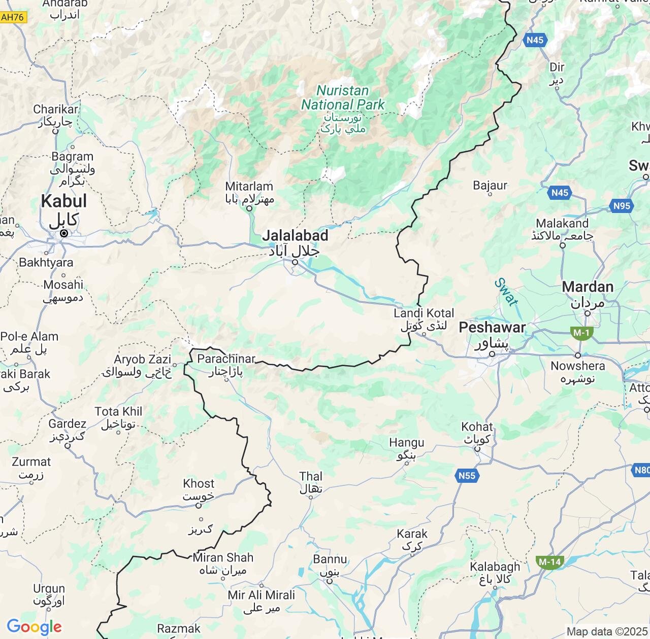 Map image for Intellectual Property Lawyers in Nangarhar and Afghanistan IP firms at coordinates  ; .