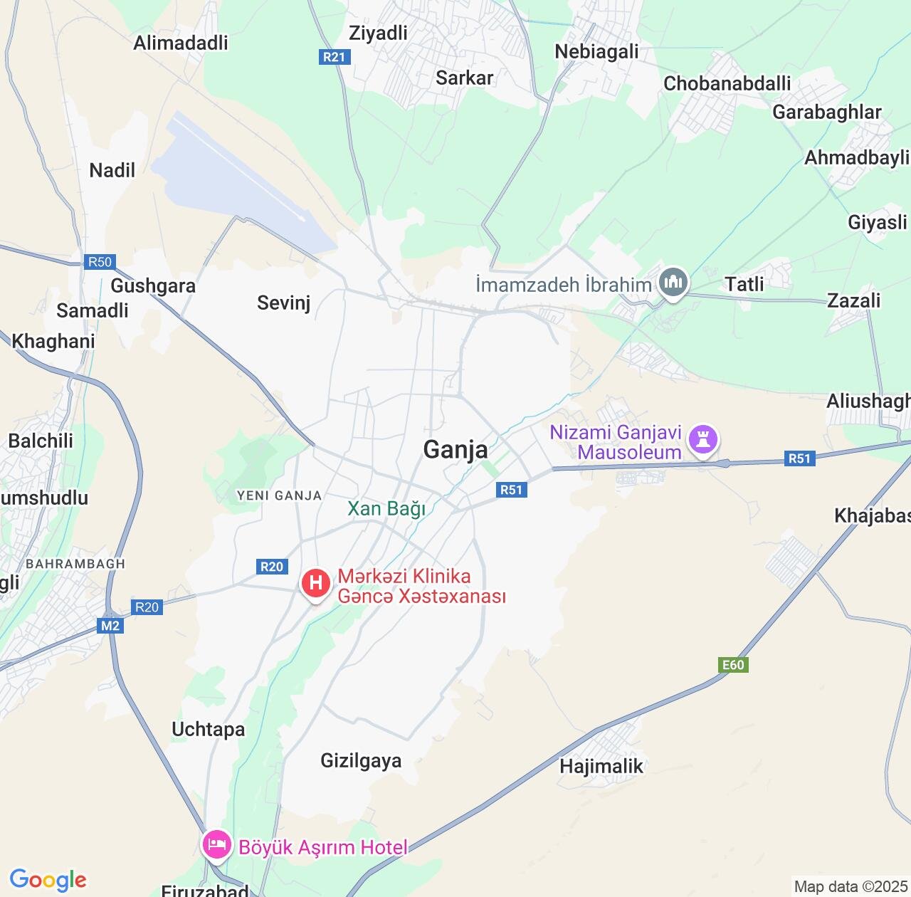 Map image for Intellectual Property Lawyers in Ganja and Gǝncǝ IP firms at coordinates  ; .