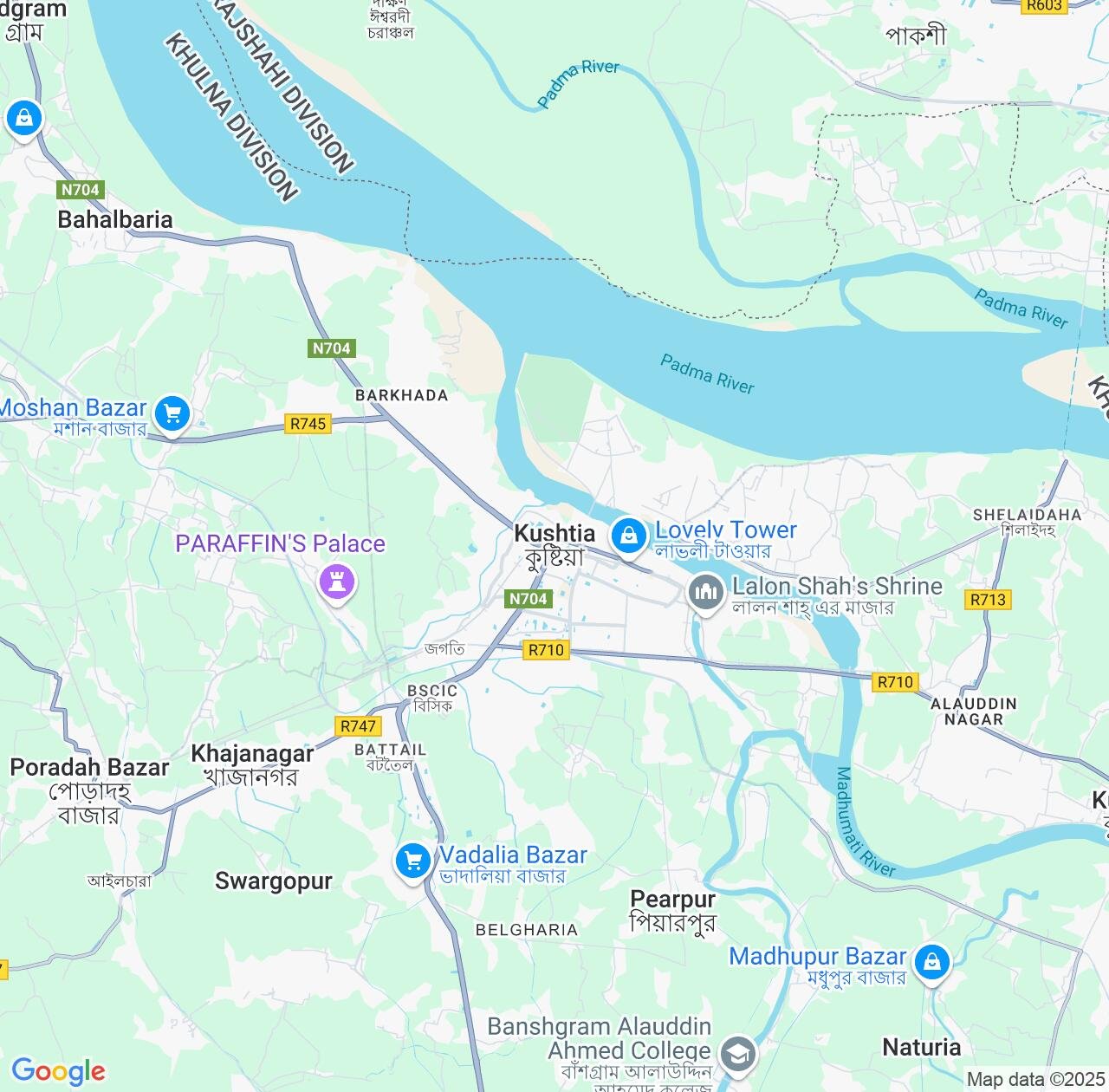 Map image for Intellectual Property Lawyers in Kushtia and Khulna Division IP firms at coordinates  ; .