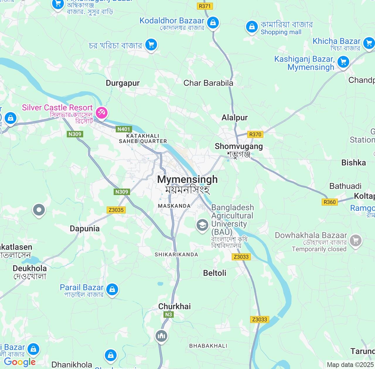 Map image for Intellectual Property Lawyers in Mymensingh and Mymensingh Division IP firms at coordinates  ; .
