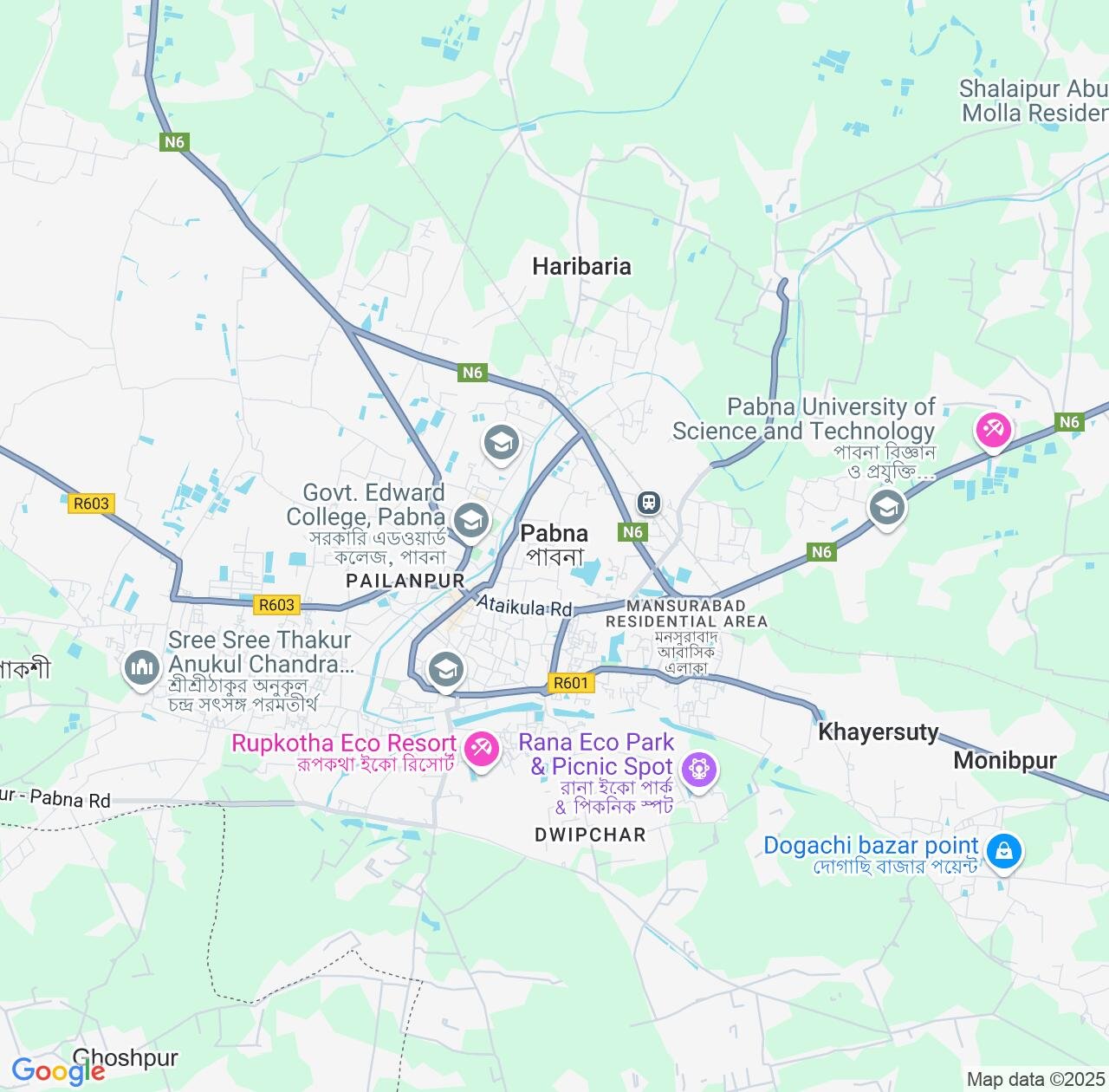 Map image for Intellectual Property Lawyers in Pabna and Rajshahi Division IP firms at coordinates  ; .