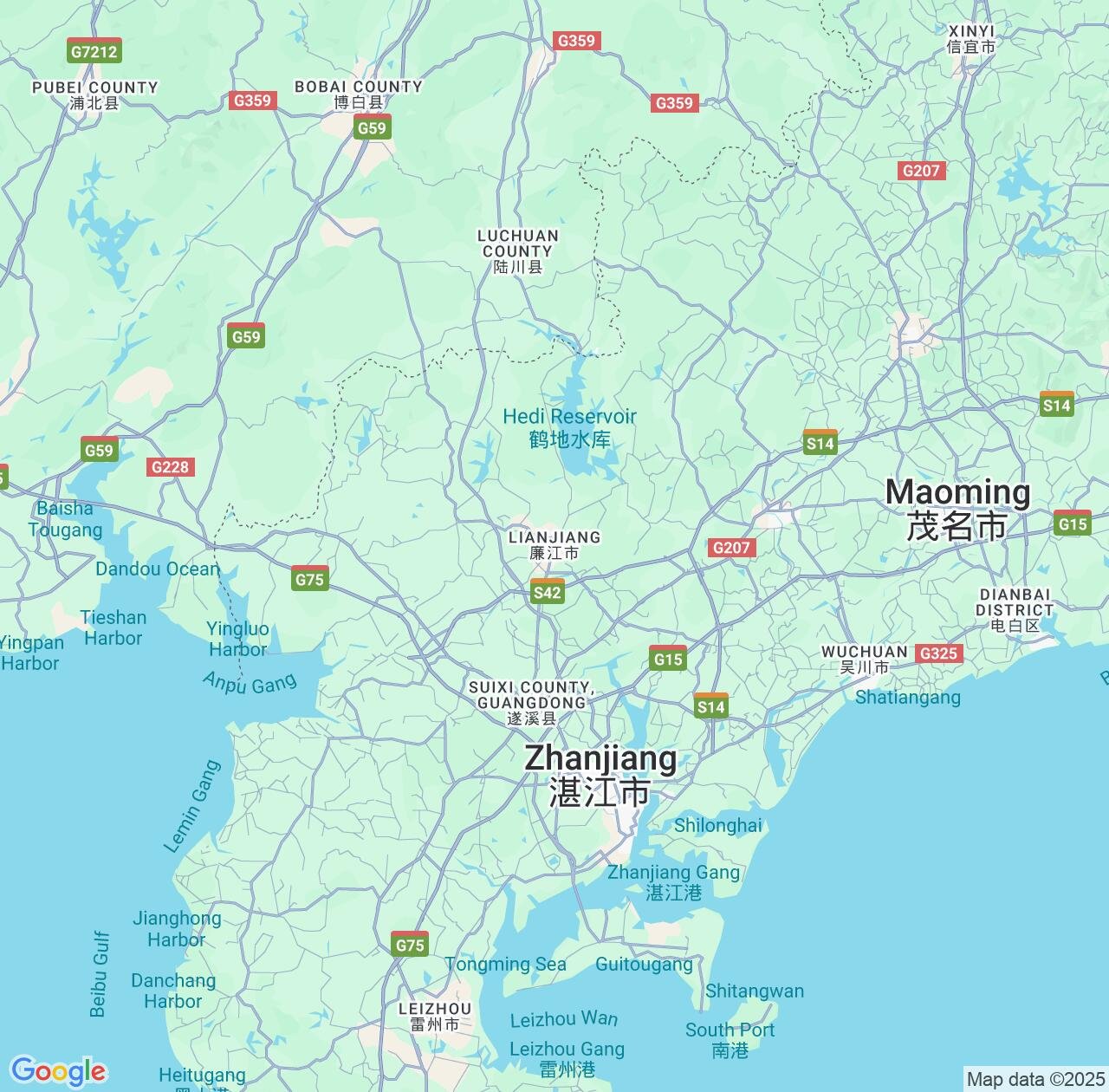 Map image for Intellectual Property Lawyers in Lianjiang and Guangdong IP firms at coordinates  ; .