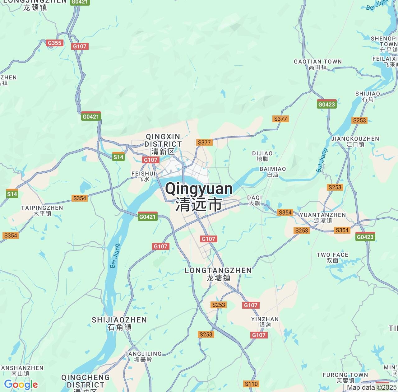 Map image for Intellectual Property Lawyers in Qingyuan and Guangdong IP firms at coordinates  ; .