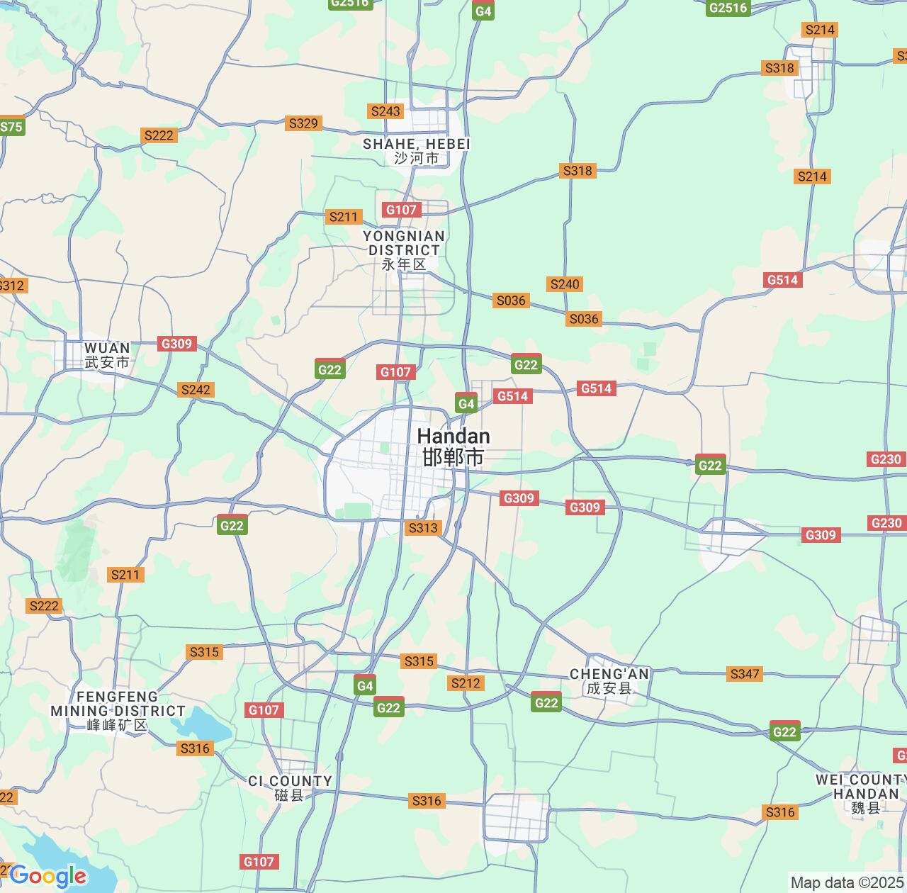 Map image for Intellectual Property Lawyers in Handan and Hebei IP firms at coordinates  ; .