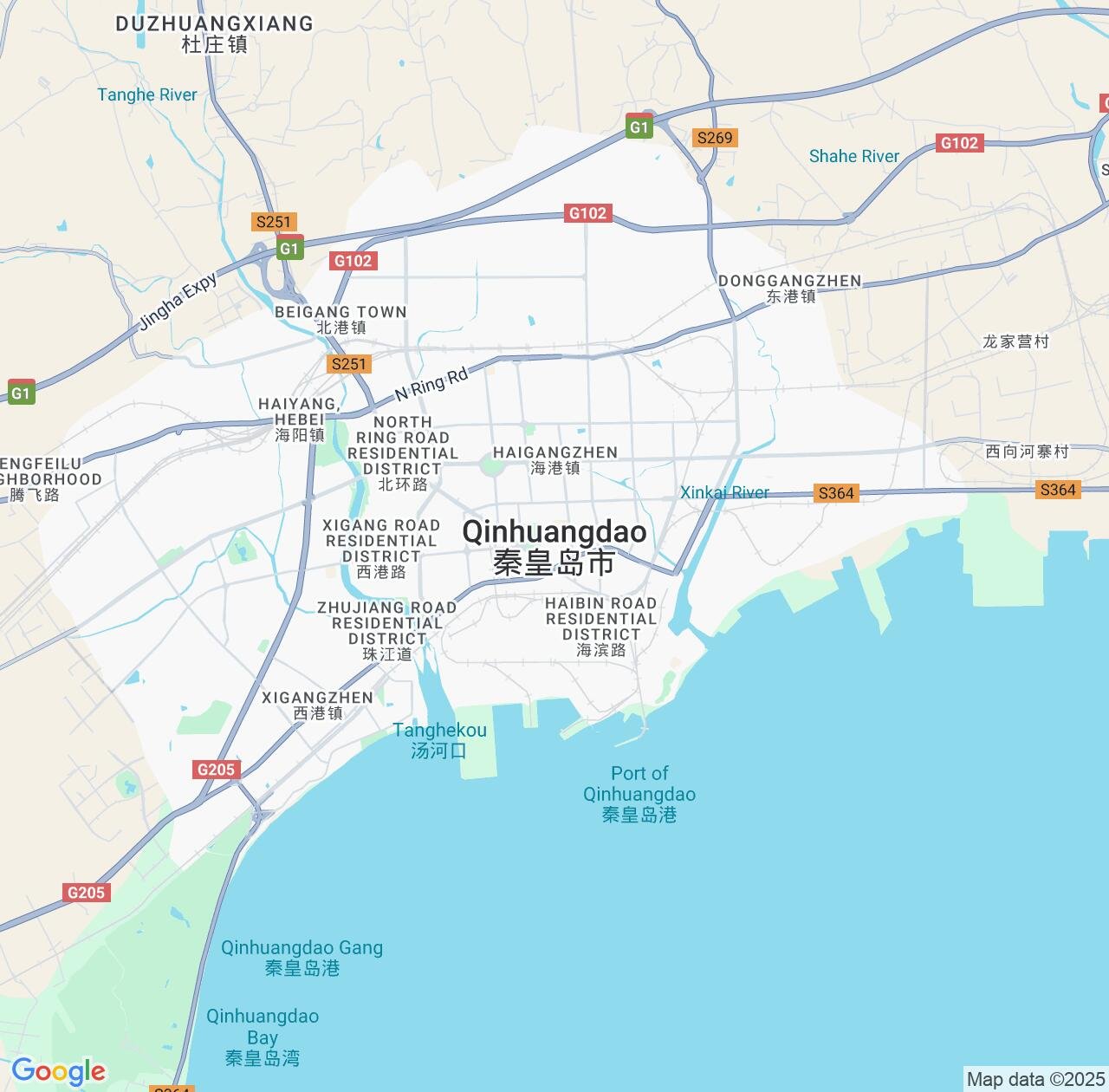 Map image for Intellectual Property Lawyers in Qinhuangdao and Hebei IP firms at coordinates  ; .