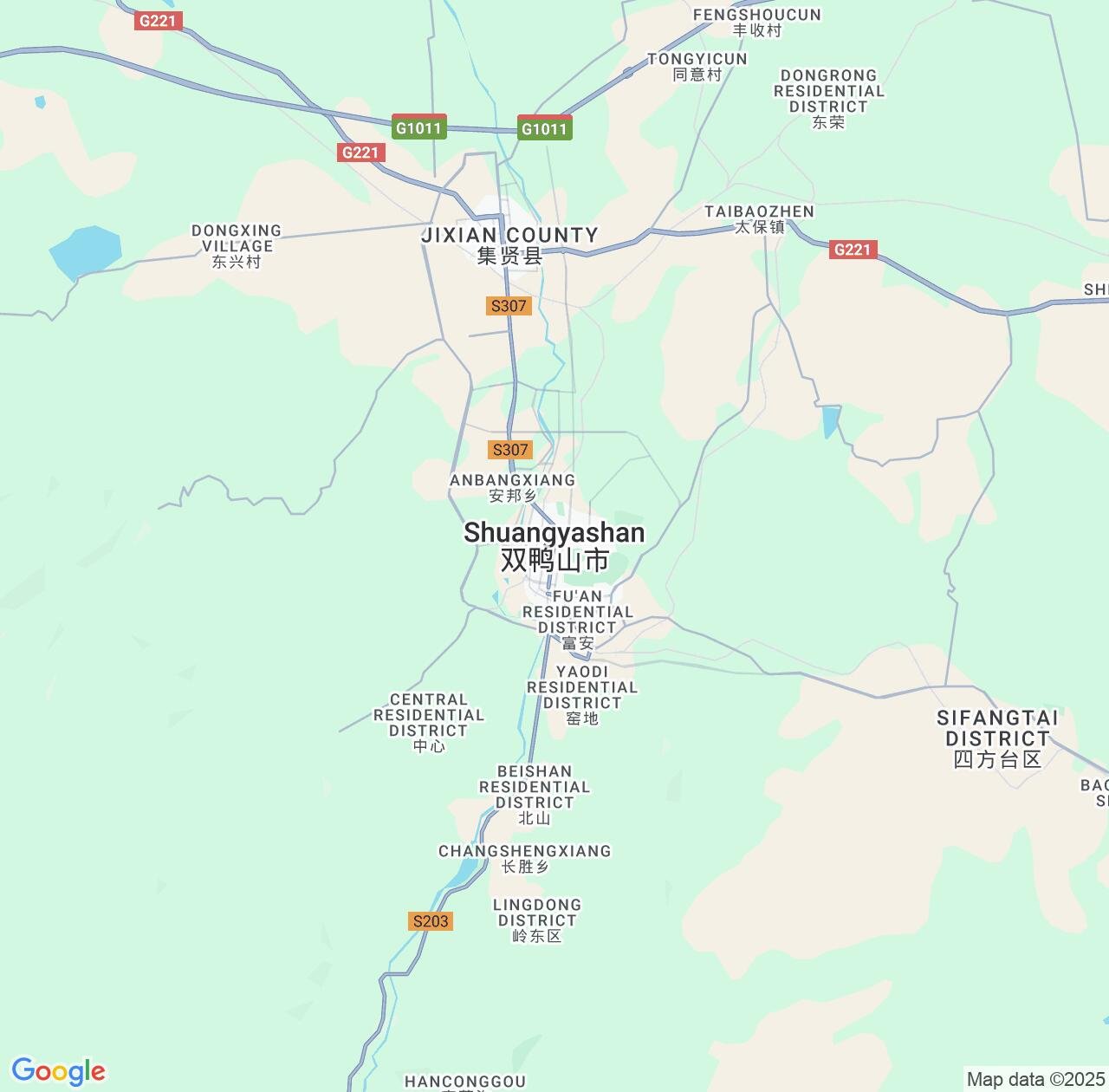Map image for Intellectual Property Lawyers in Shuangyashan and Heilongjiang IP firms at coordinates  ; .