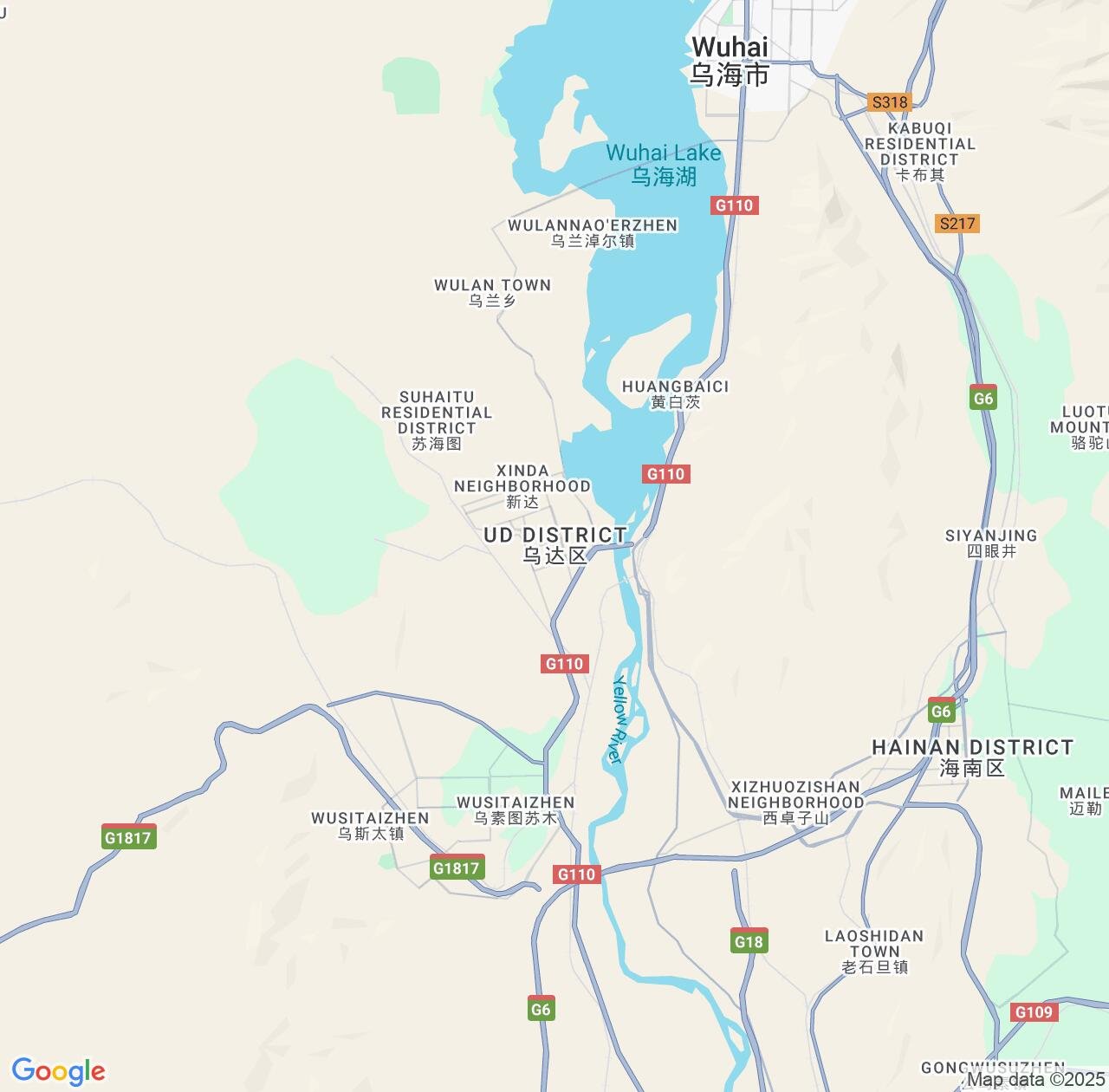 Map image for Intellectual Property Lawyers in Wuda and Inner Mongolia IP firms at coordinates  ; .