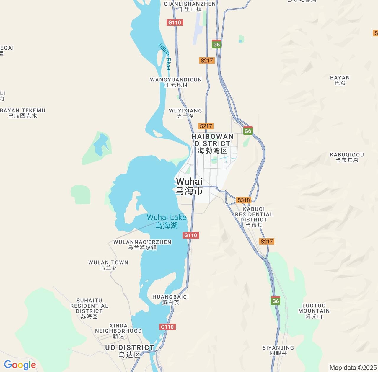 Map image for Intellectual Property Lawyers in Wuhai and Inner Mongolia IP firms at coordinates  ; .
