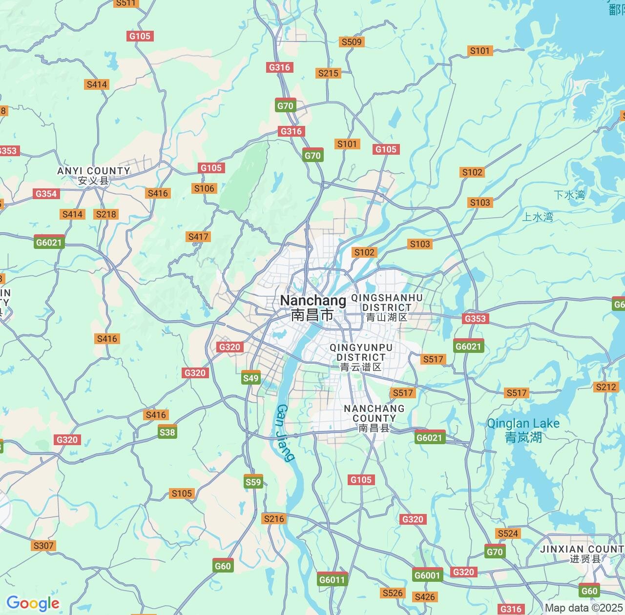 Map image for Intellectual Property Lawyers in Nanchang and Jiangxi IP firms at coordinates  ; .