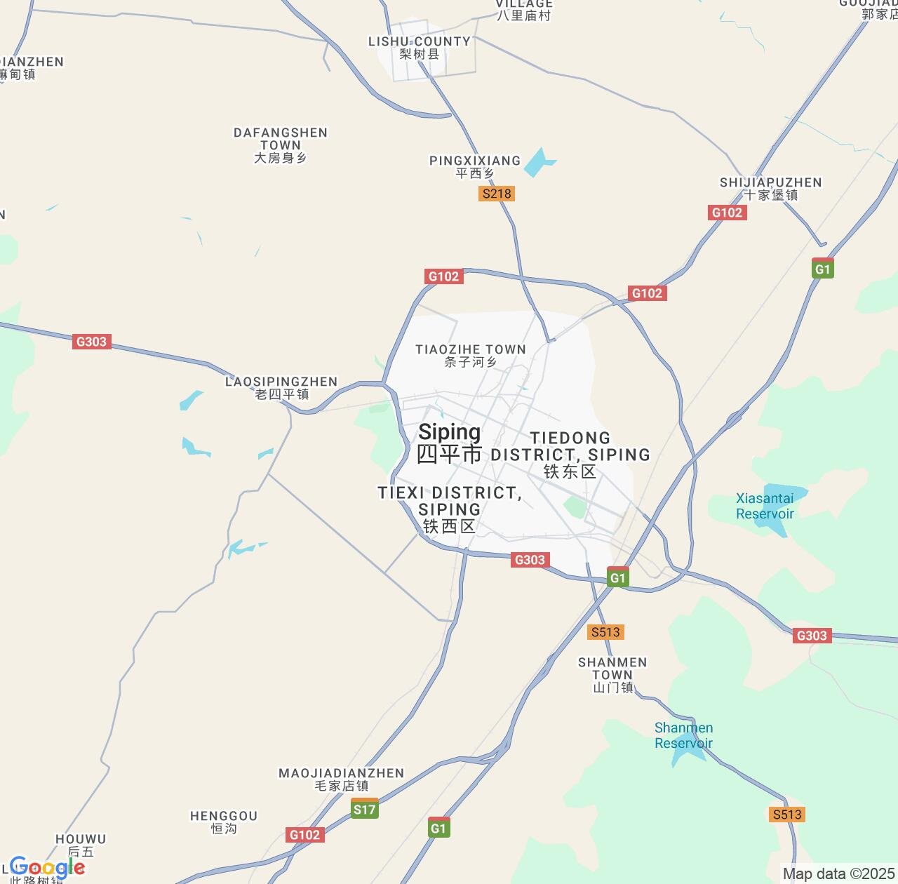 Map image for Intellectual Property Lawyers in Siping and Jilin IP firms at coordinates  ; .