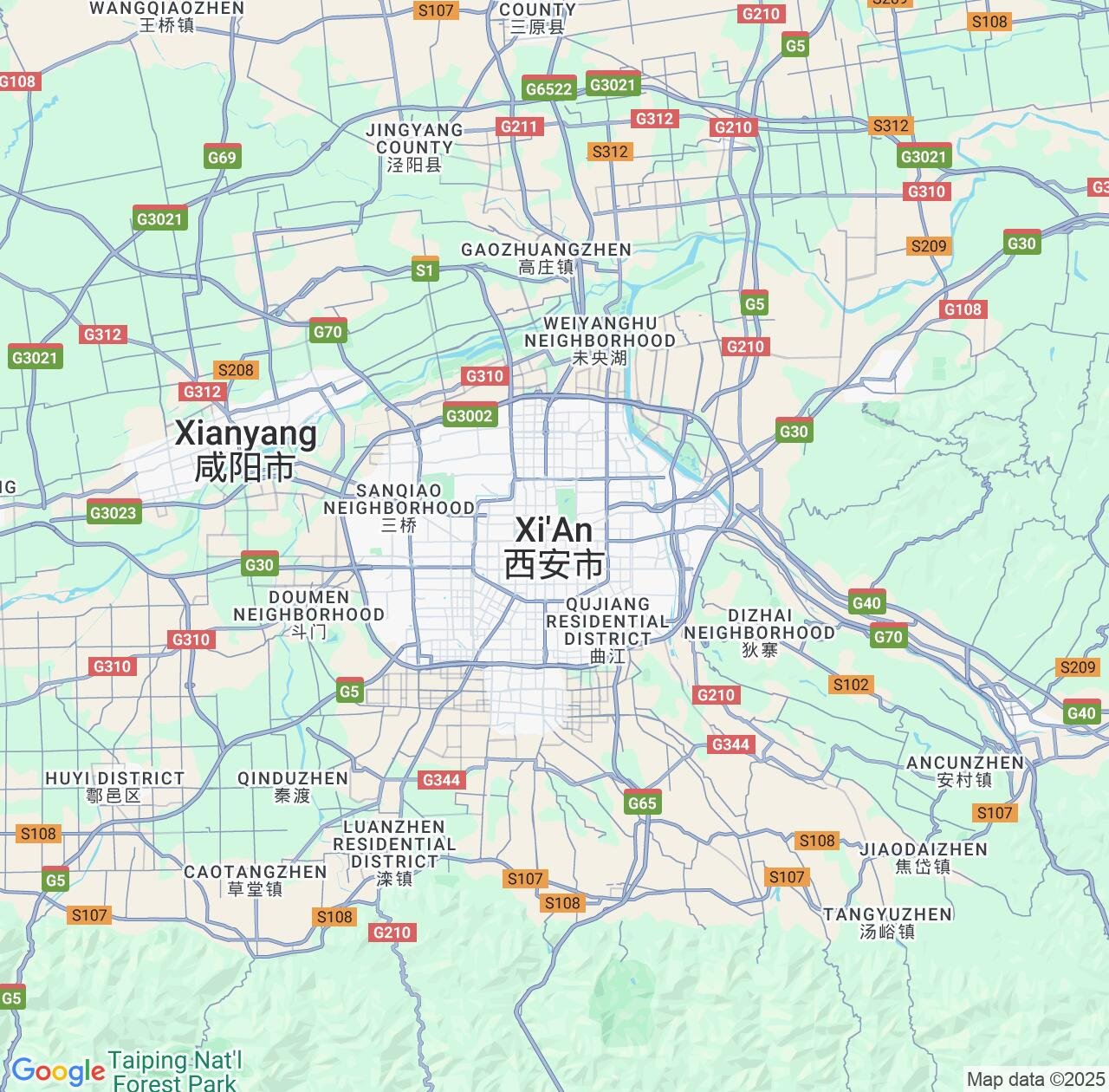 Map image for Intellectual Property Lawyers in Xi'an and Shaanxi IP firms at coordinates  ; .