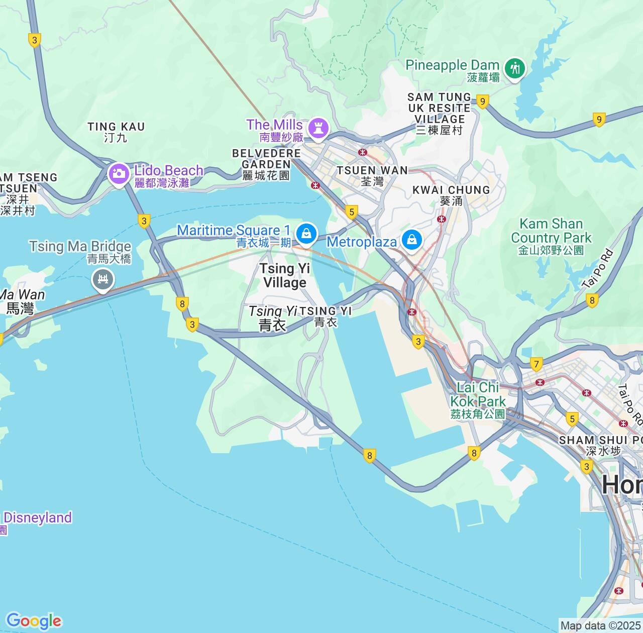 Map image for Intellectual Property Lawyers in Tsing Yi Town and Kwai Tsing IP firms at coordinates  ; .
