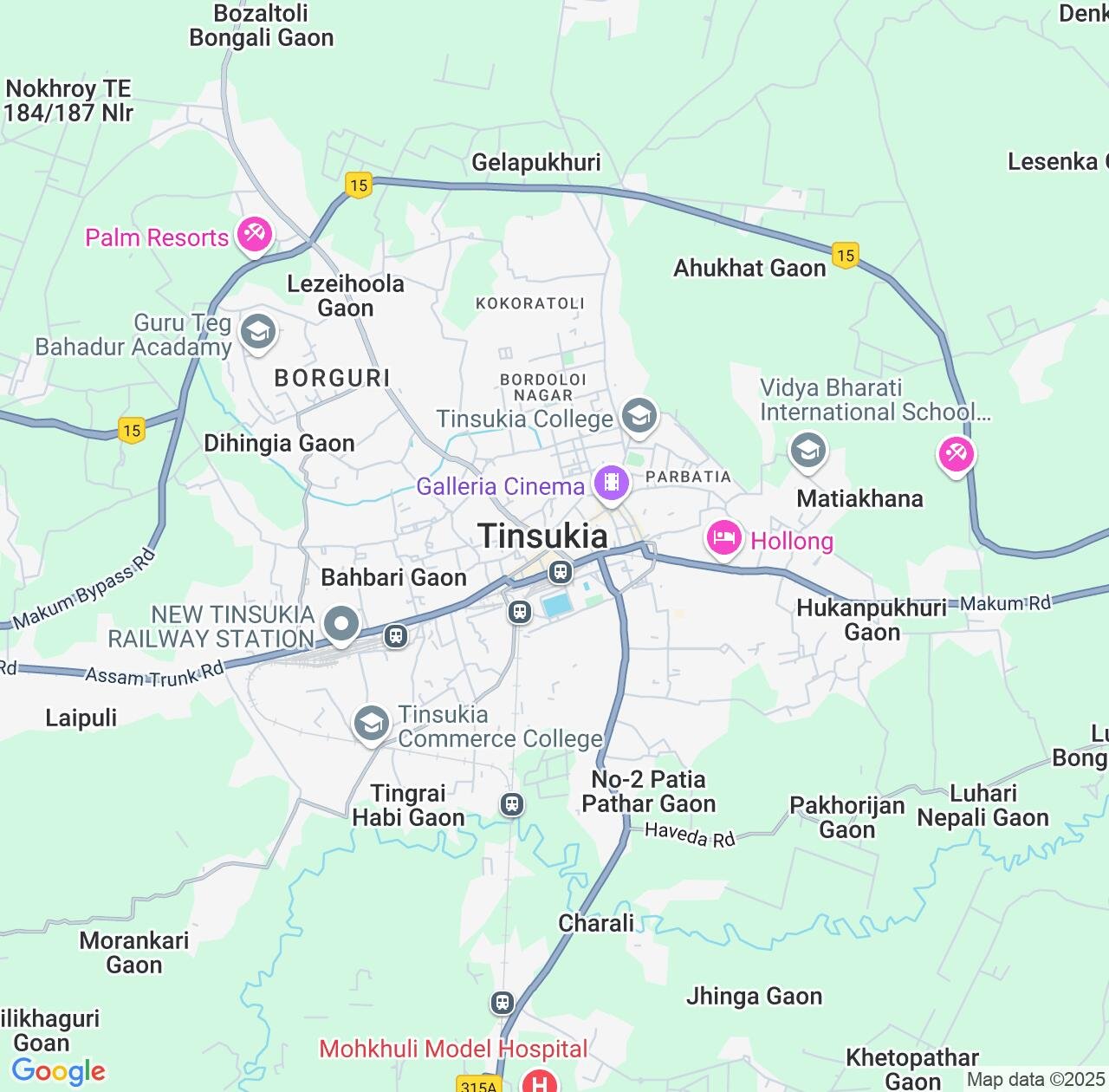 Map image for Intellectual Property Lawyers in Tinsukia and Assam IP firms at coordinates  ; .