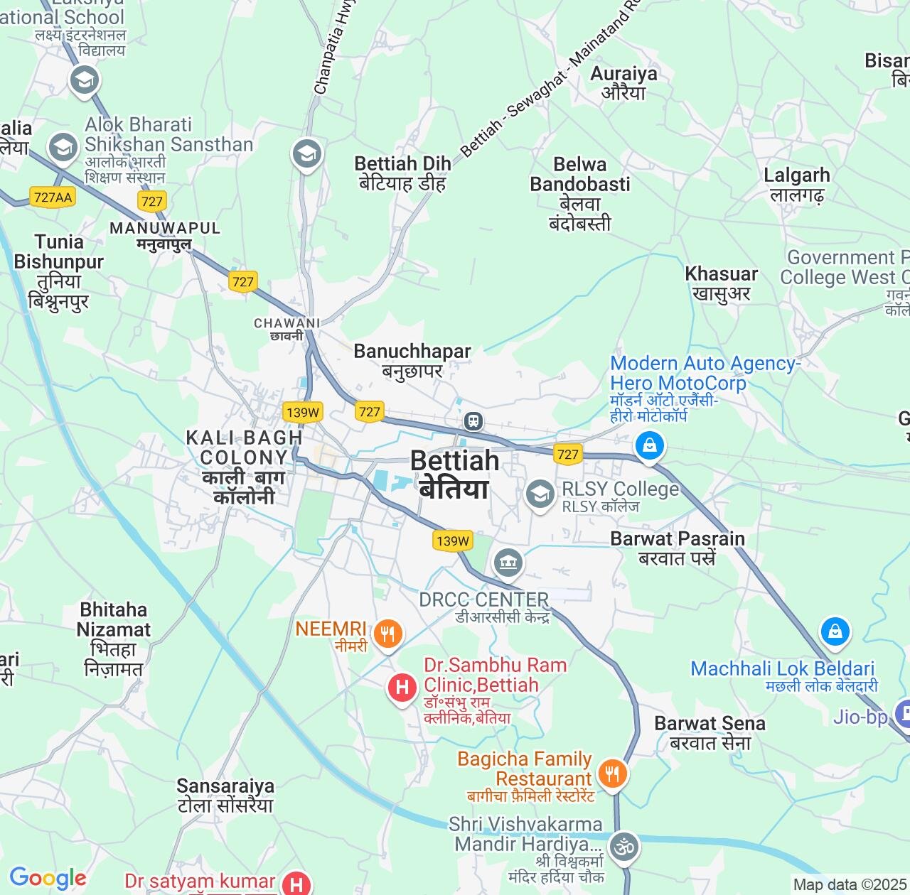 Map image for Intellectual Property Lawyers in Bettiah and Bihar IP firms at coordinates  ; .