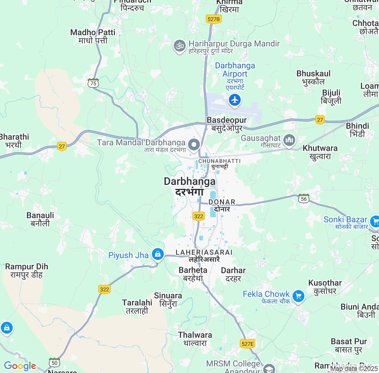 Map image for Intellectual Property Lawyers in Darbhanga and Bihar IP firms at coordinates  ; .