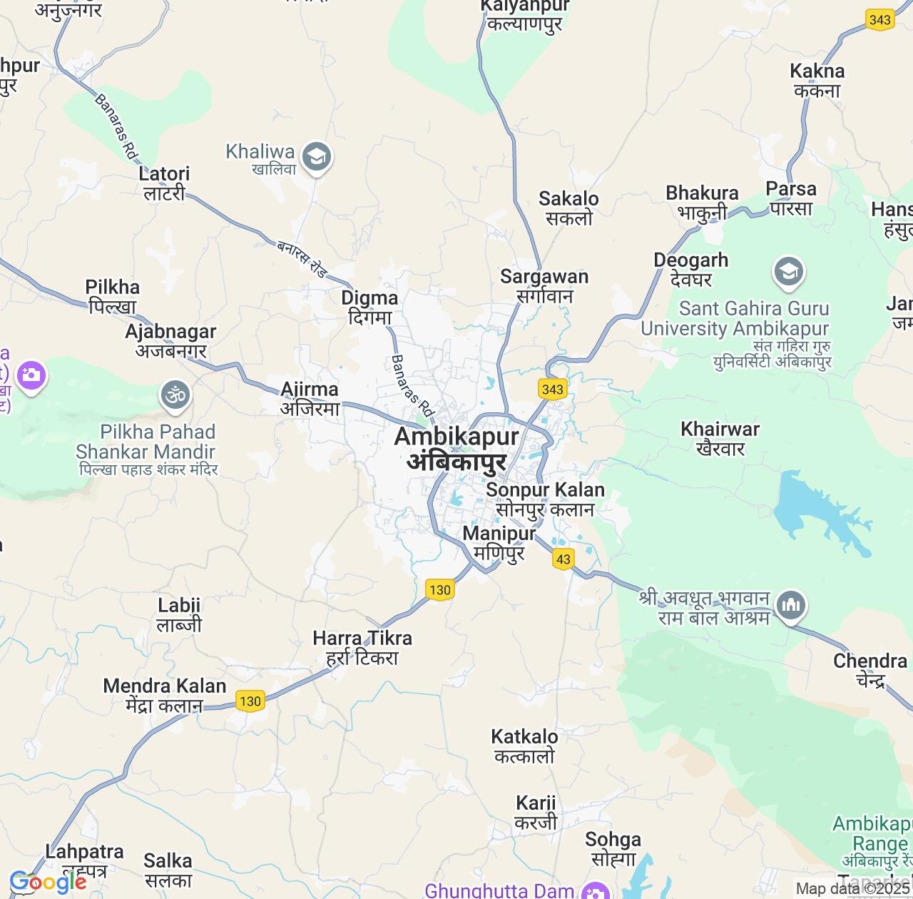 Map image for Intellectual Property Lawyers in Ambikapur and Chhattisgarh IP firms at coordinates  ; .