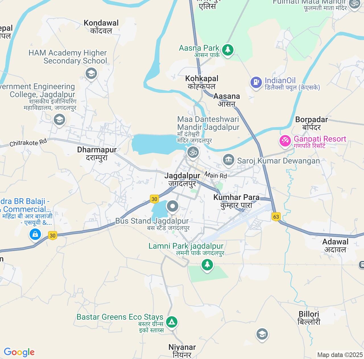 Map image for Intellectual Property Lawyers in Jagdalpur and Chhattisgarh IP firms at coordinates  ; .