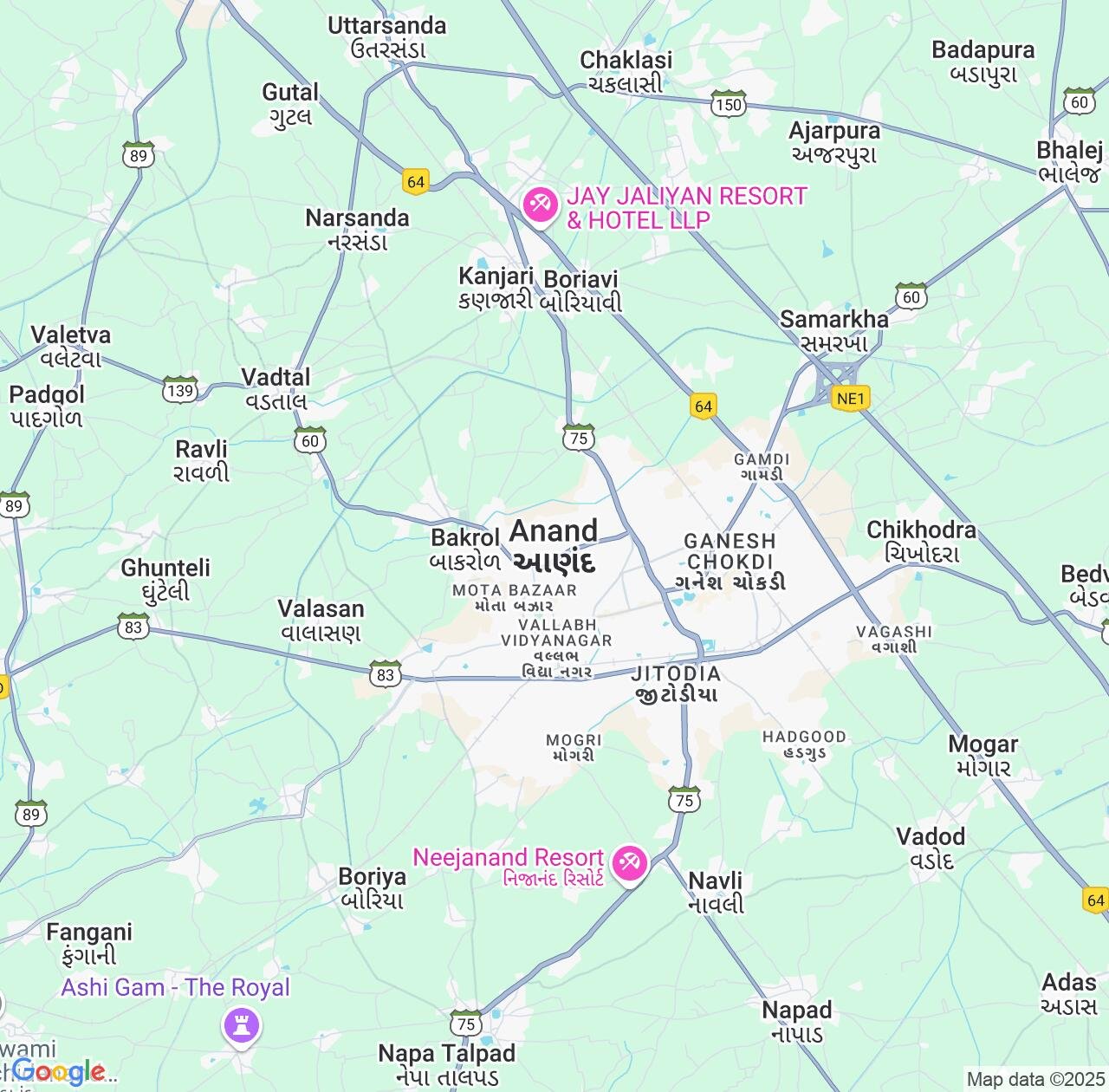 Map image for Intellectual Property Lawyers in Anand and Gujarat IP firms at coordinates  ; .