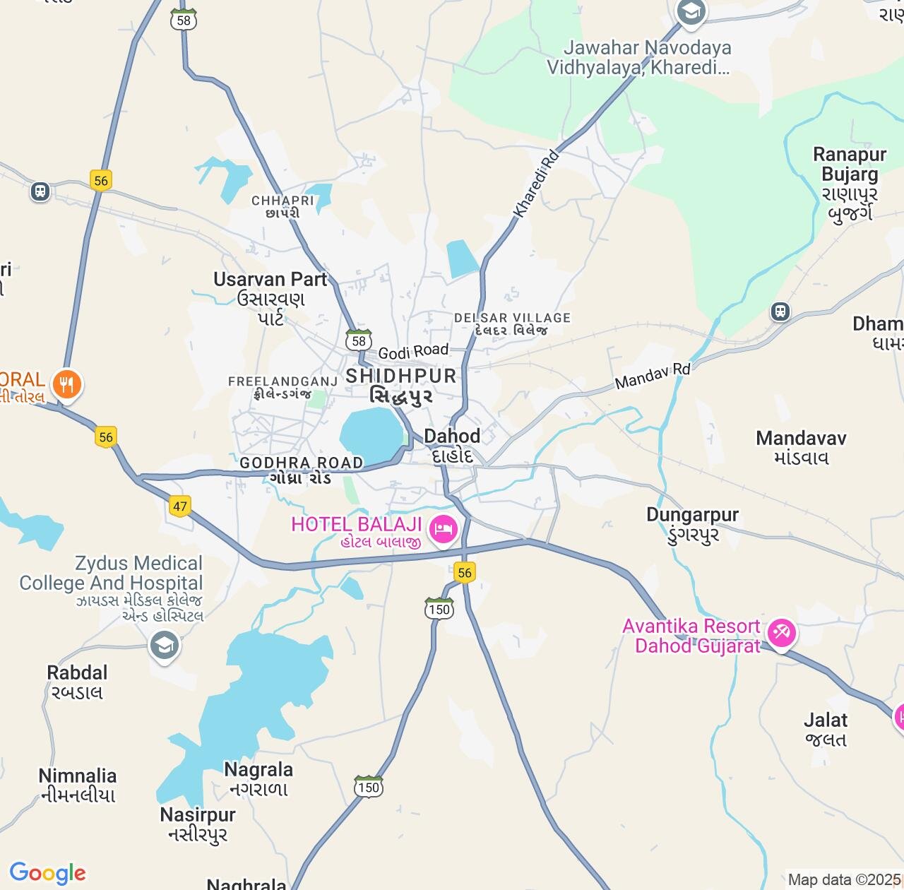 Map image for Intellectual Property Lawyers in Dohad and Gujarat IP firms at coordinates  ; .