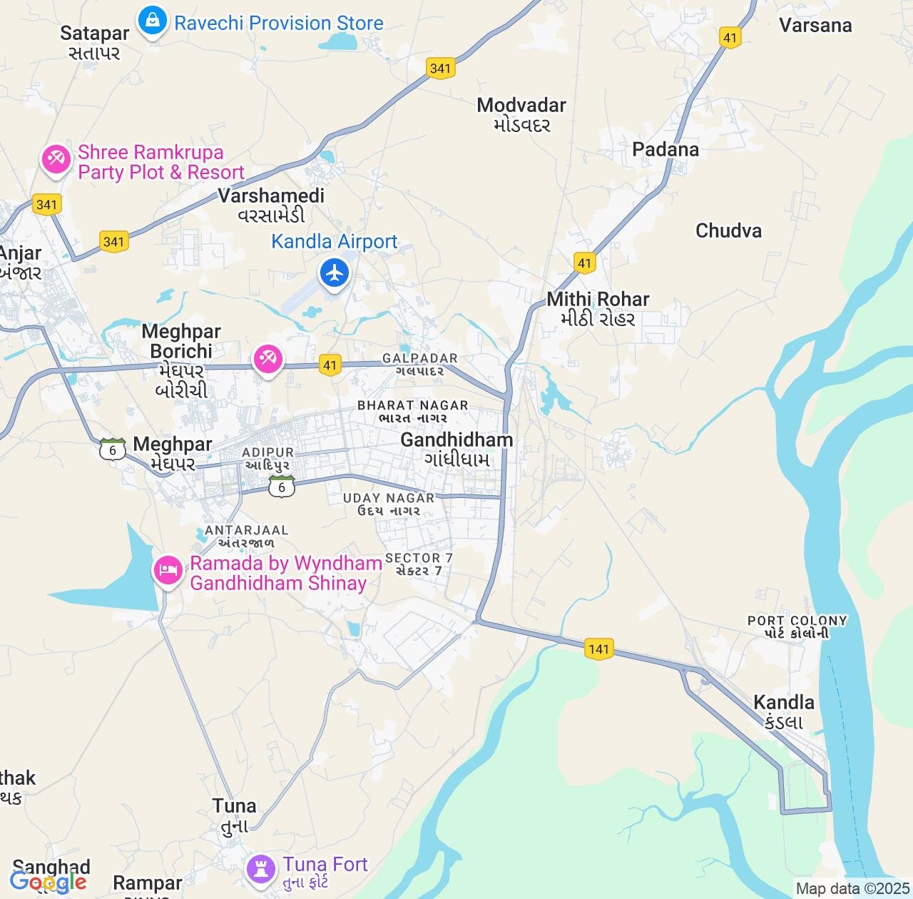 Map image for Intellectual Property Lawyers in Gandhidham and Gujarat IP firms at coordinates  ; .