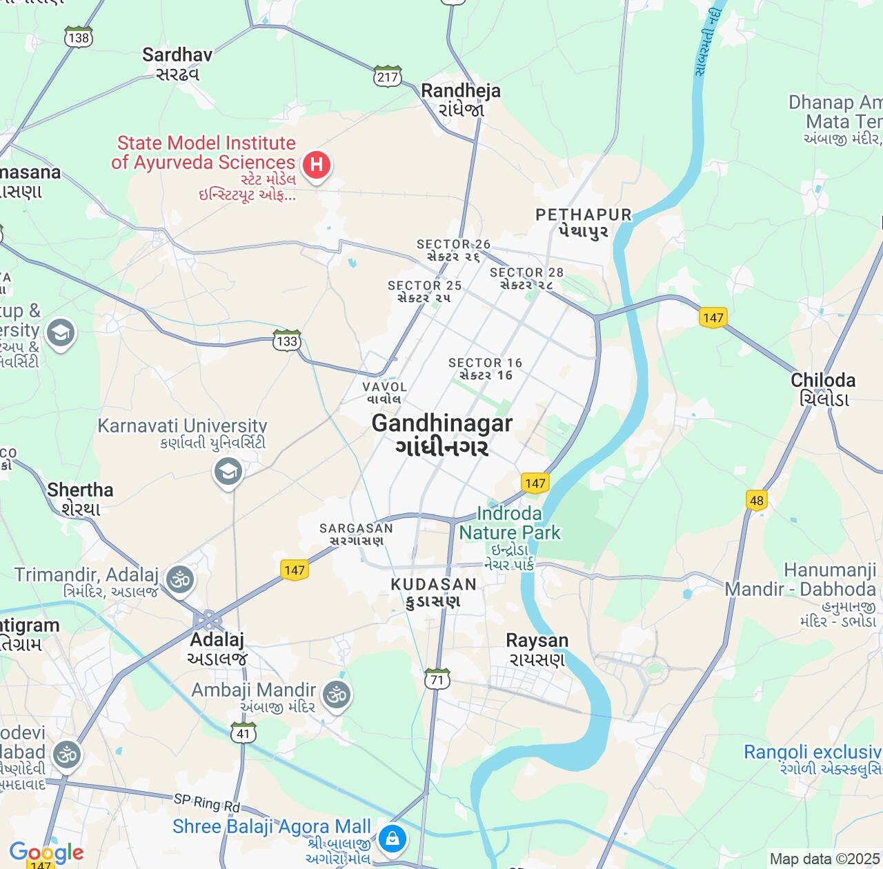 Map image for Intellectual Property Lawyers in Gandhinagar and Gujarat IP firms at coordinates  ; .