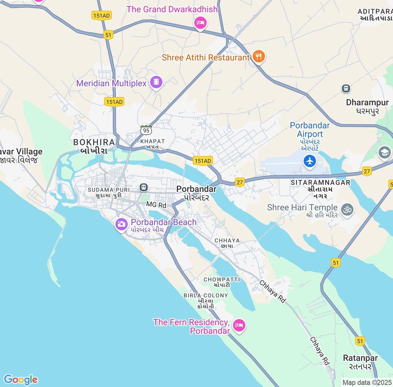 Map image for Intellectual Property Lawyers in Porbandar and Gujarat IP firms at coordinates  ; .