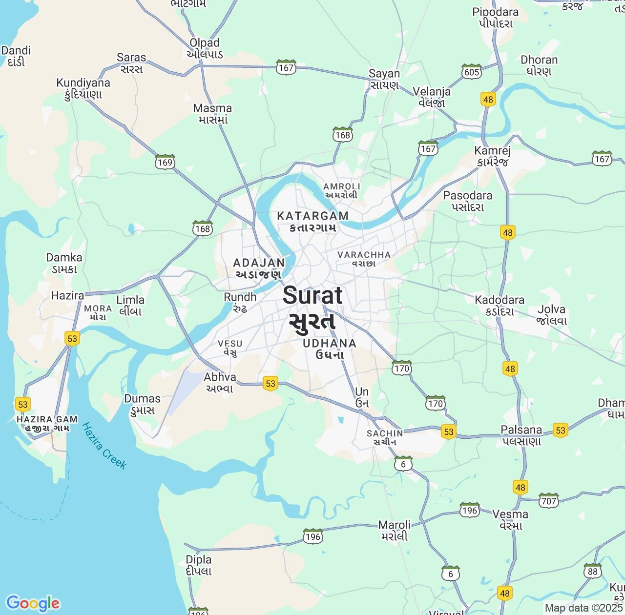 Map image for Intellectual Property Lawyers in Surat and Gujarat IP firms at coordinates  ; .