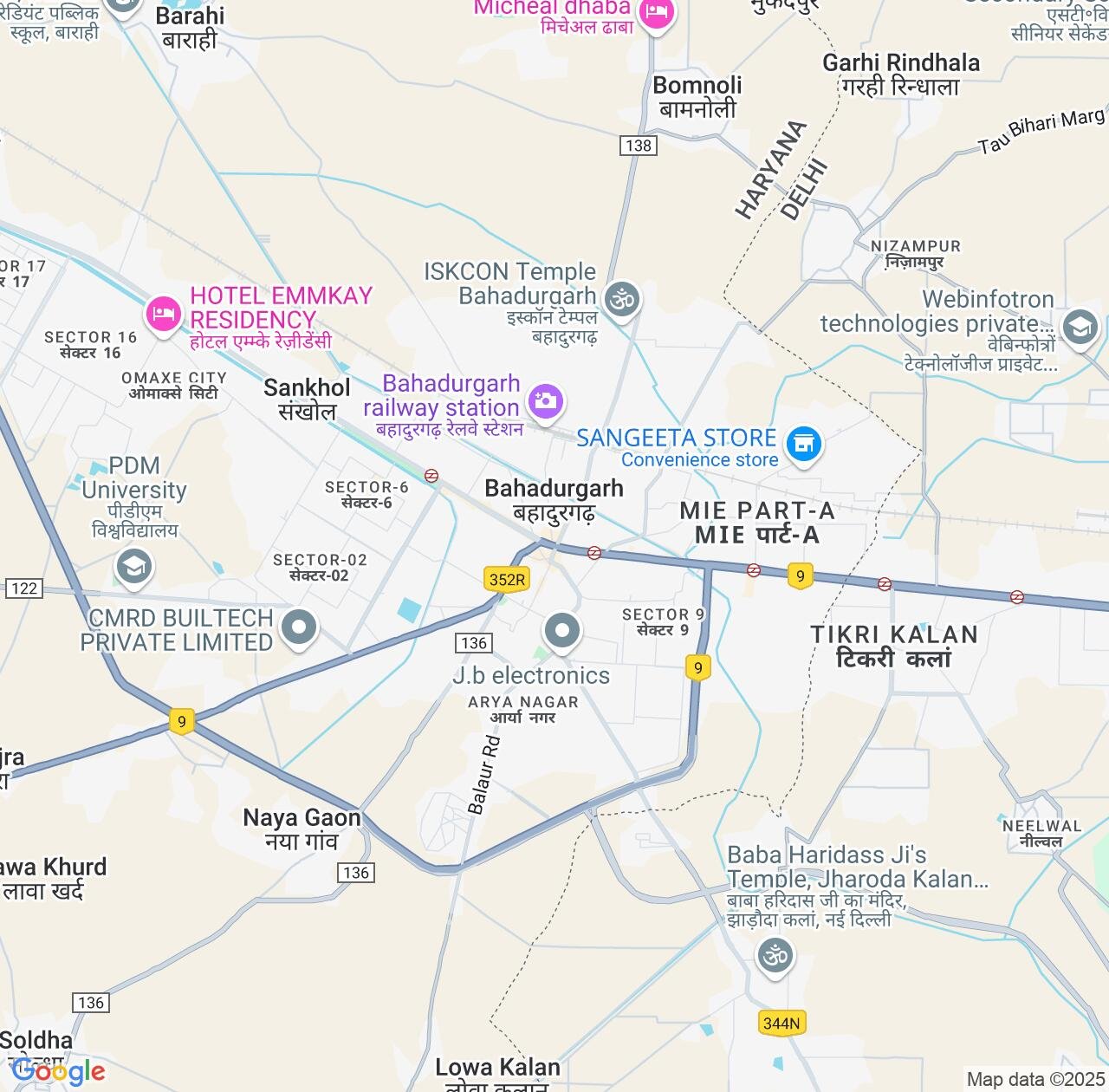 Map image for Intellectual Property Lawyers in Bahadurgarh and Haryana IP firms at coordinates  ; .