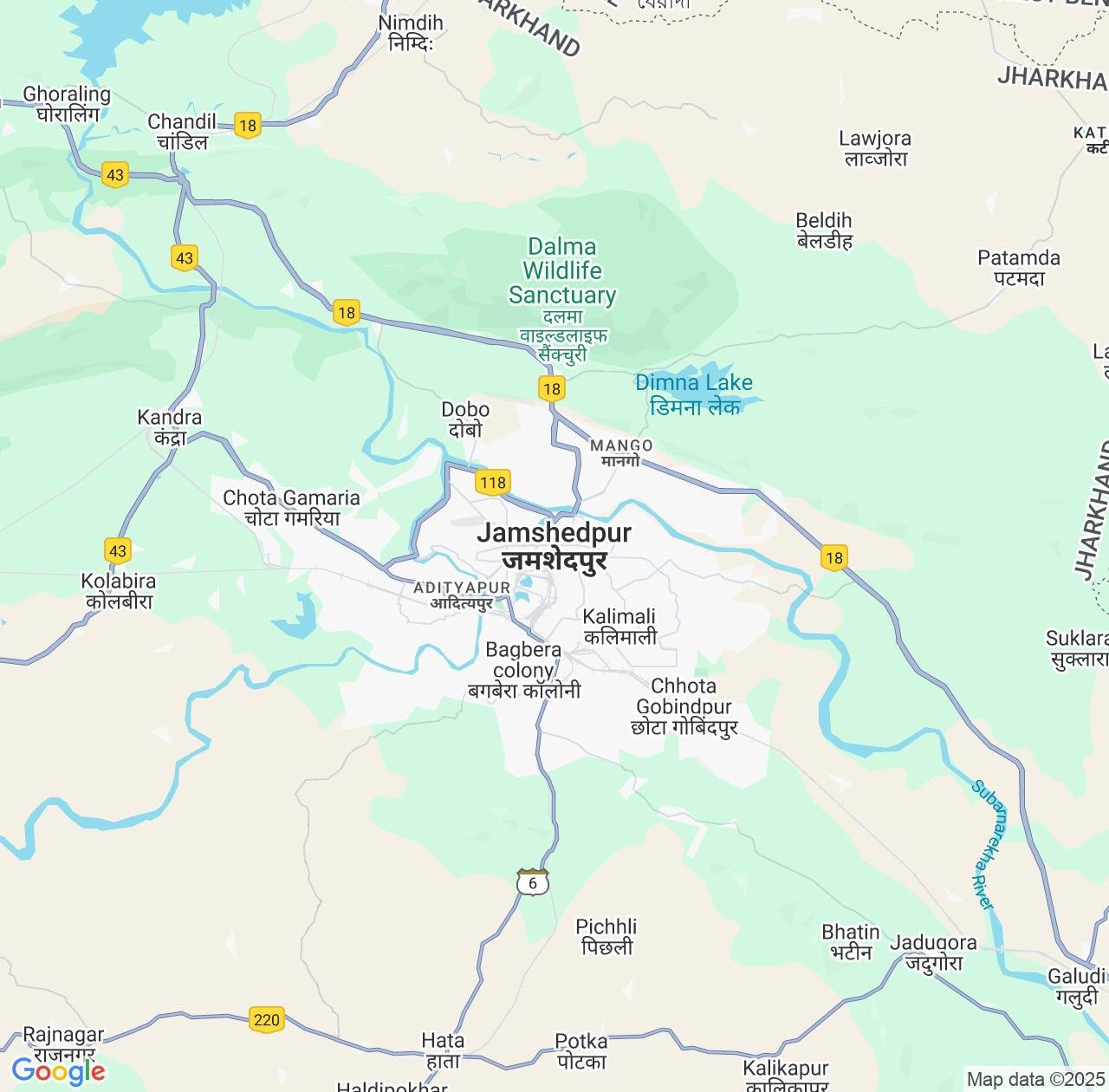 Map image for Intellectual Property Lawyers in Jamshedpur and Jharkhand IP firms at coordinates  ; .