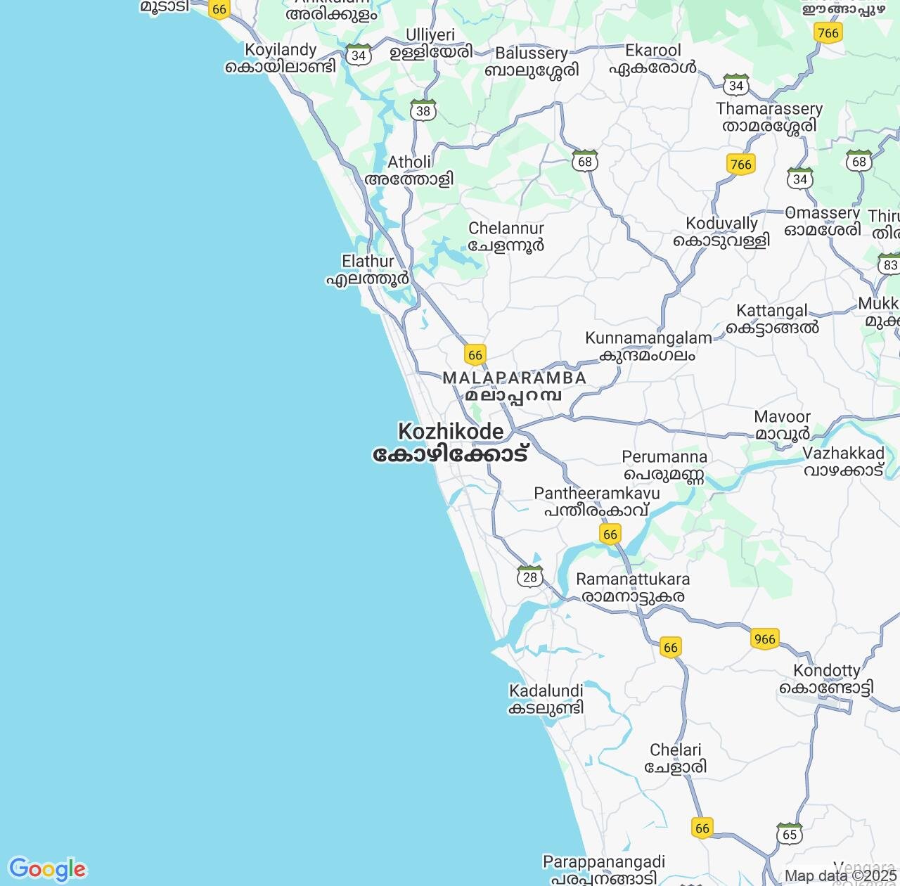 Map image for Intellectual Property Lawyers in Kozhikode and Kerala IP firms at coordinates  ; .