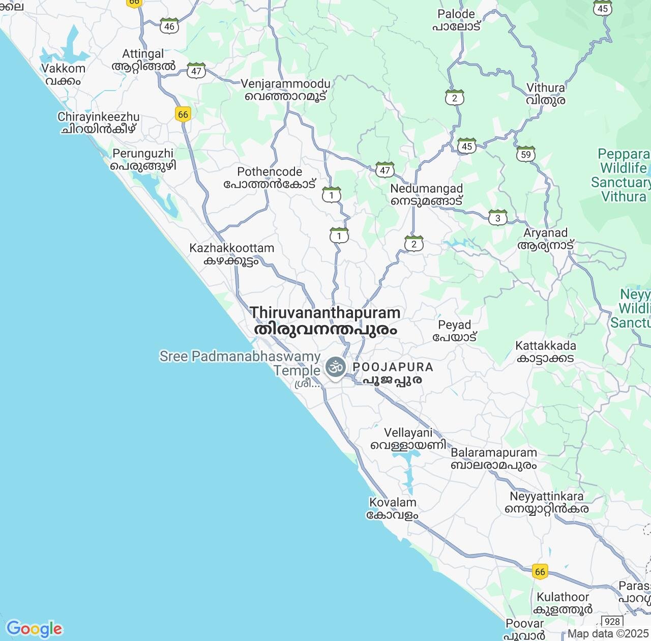Map image for Intellectual Property Lawyers in Thiruvananthapuram and Kerala IP firms at coordinates  ; .