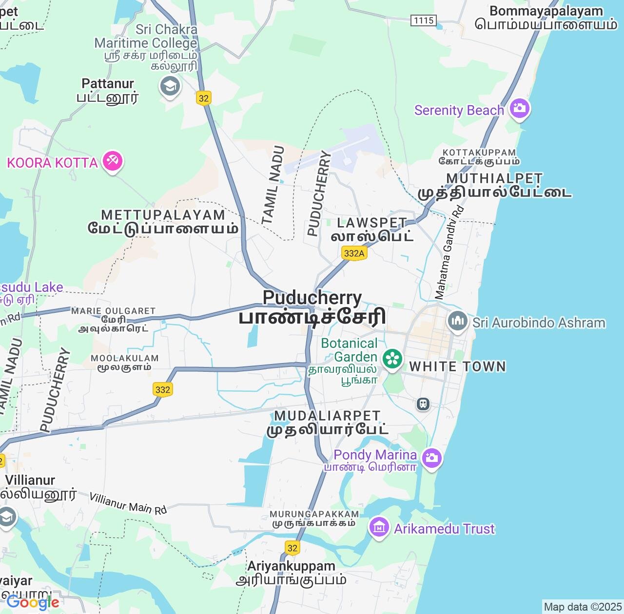 Map image for Intellectual Property Lawyers in Puducherry and India IP firms at coordinates  ; .