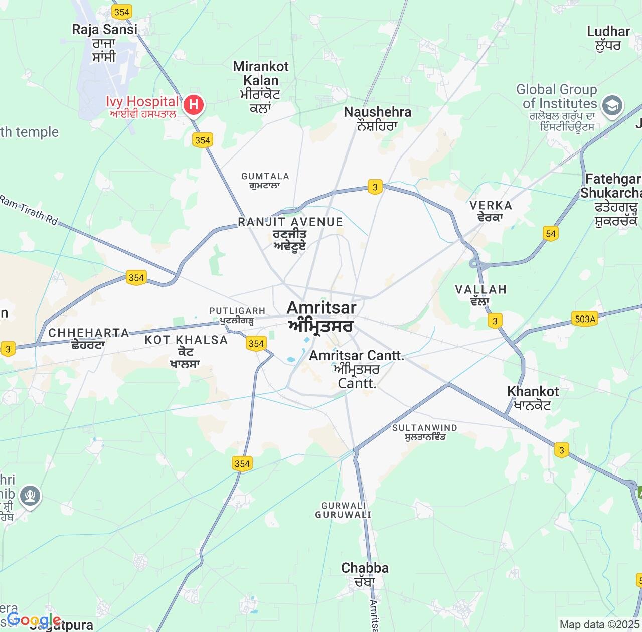 Map image for Intellectual Property Lawyers in Amritsar and Punjab IP firms at coordinates  ; .