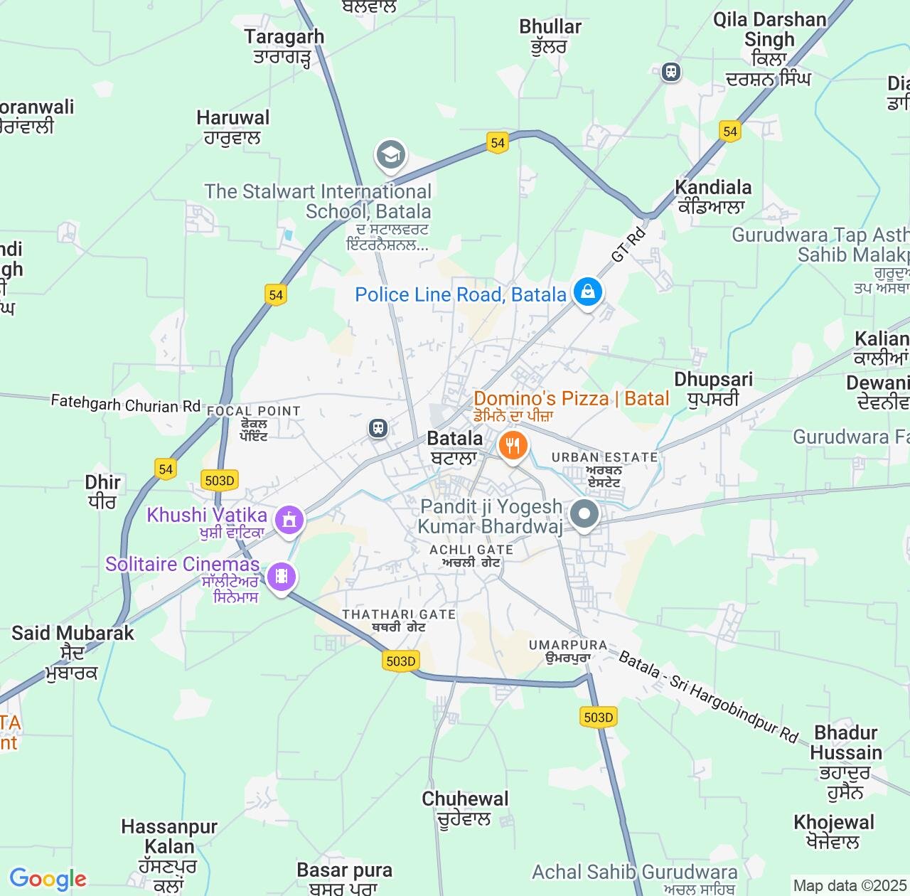 Map image for Intellectual Property Lawyers in Batala and Punjab IP firms at coordinates  ; .