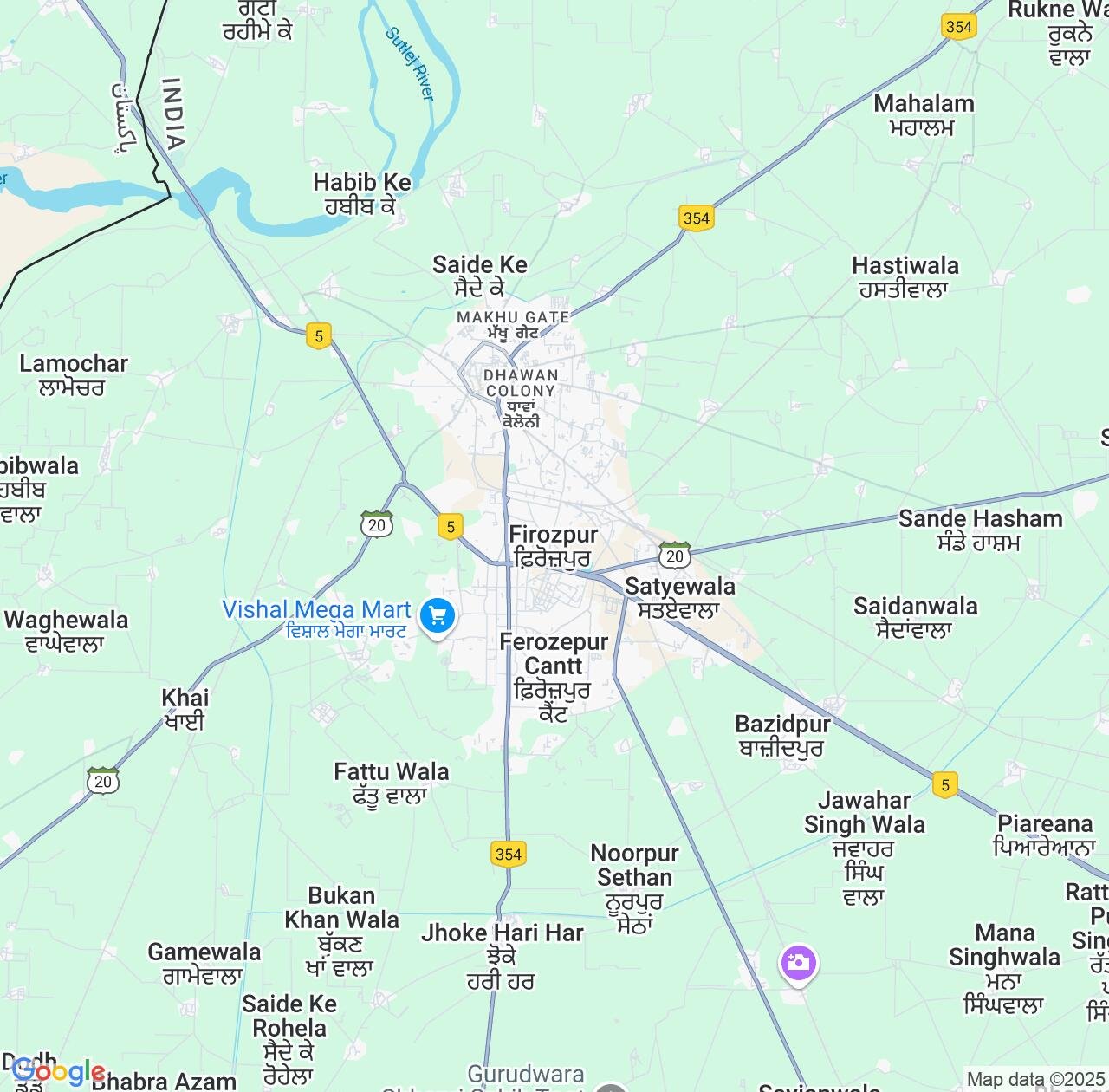 Map image for Intellectual Property Lawyers in Ferozepore and Punjab IP firms at coordinates  ; .