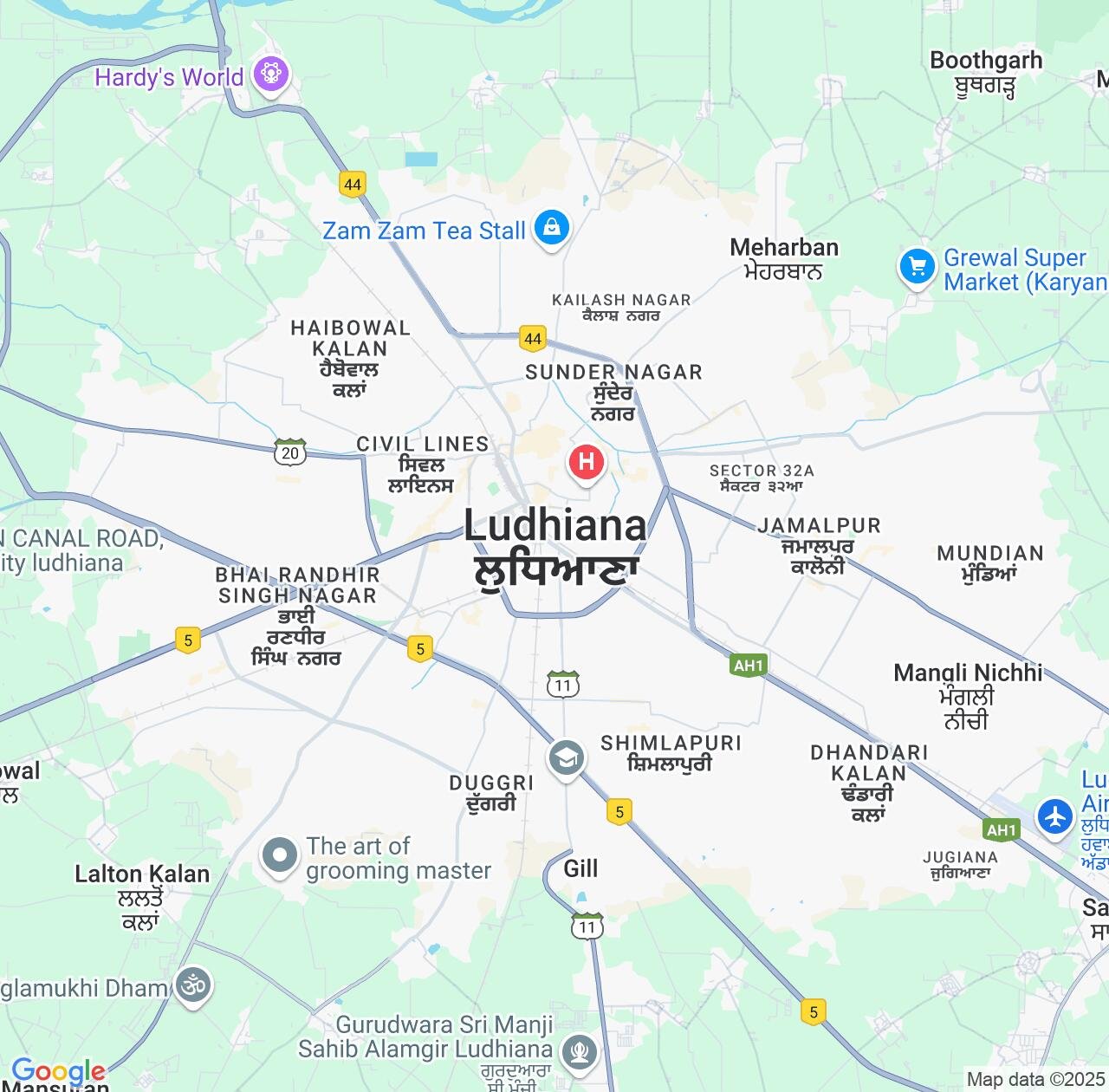 Map image for Intellectual Property Lawyers in Ludhiana and Punjab IP firms at coordinates  ; .