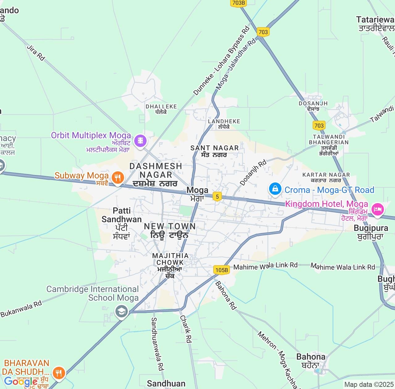 Map image for Intellectual Property Lawyers in Moga and Punjab IP firms at coordinates  ; .
