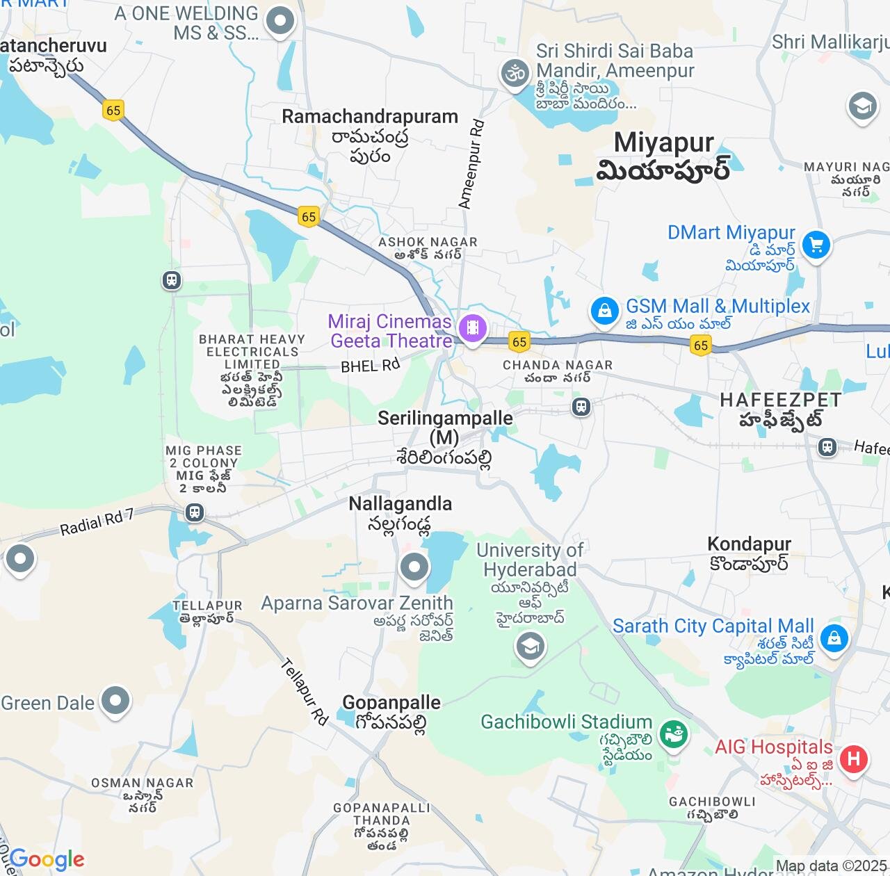 Map image for Intellectual Property Lawyers in Serilingampalle and Telangana IP firms at coordinates  ; .