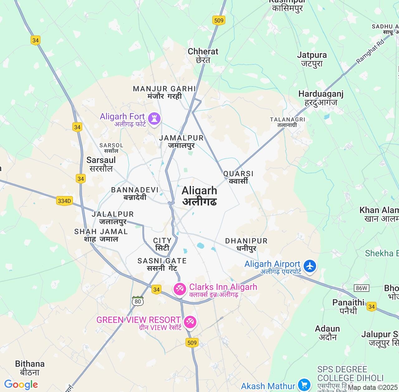 Map image for Intellectual Property Lawyers in Aligarh and Uttar Pradesh IP firms at coordinates  ; .