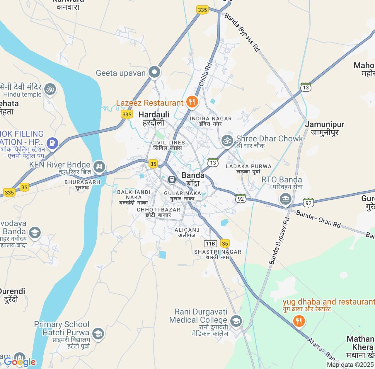 Map image for Intellectual Property Lawyers in Banda and Uttar Pradesh IP firms at coordinates  ; .